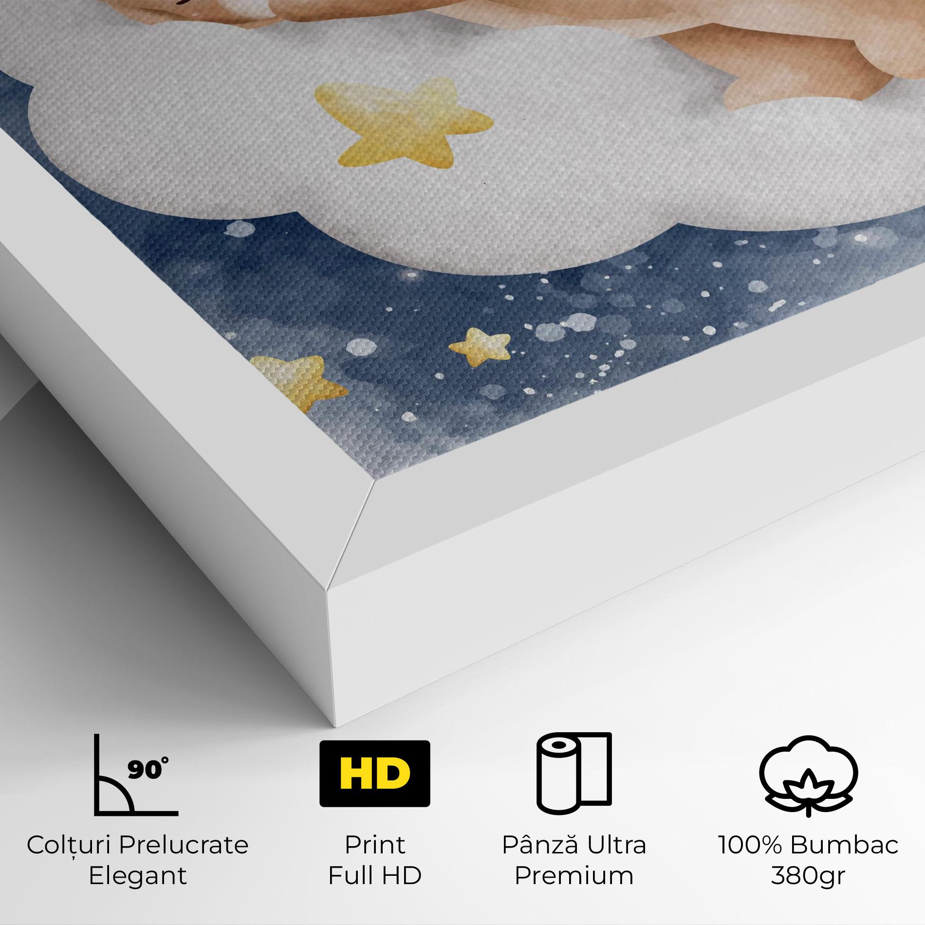 Tablou Canvas Bear Cloud Sleep mockup 4