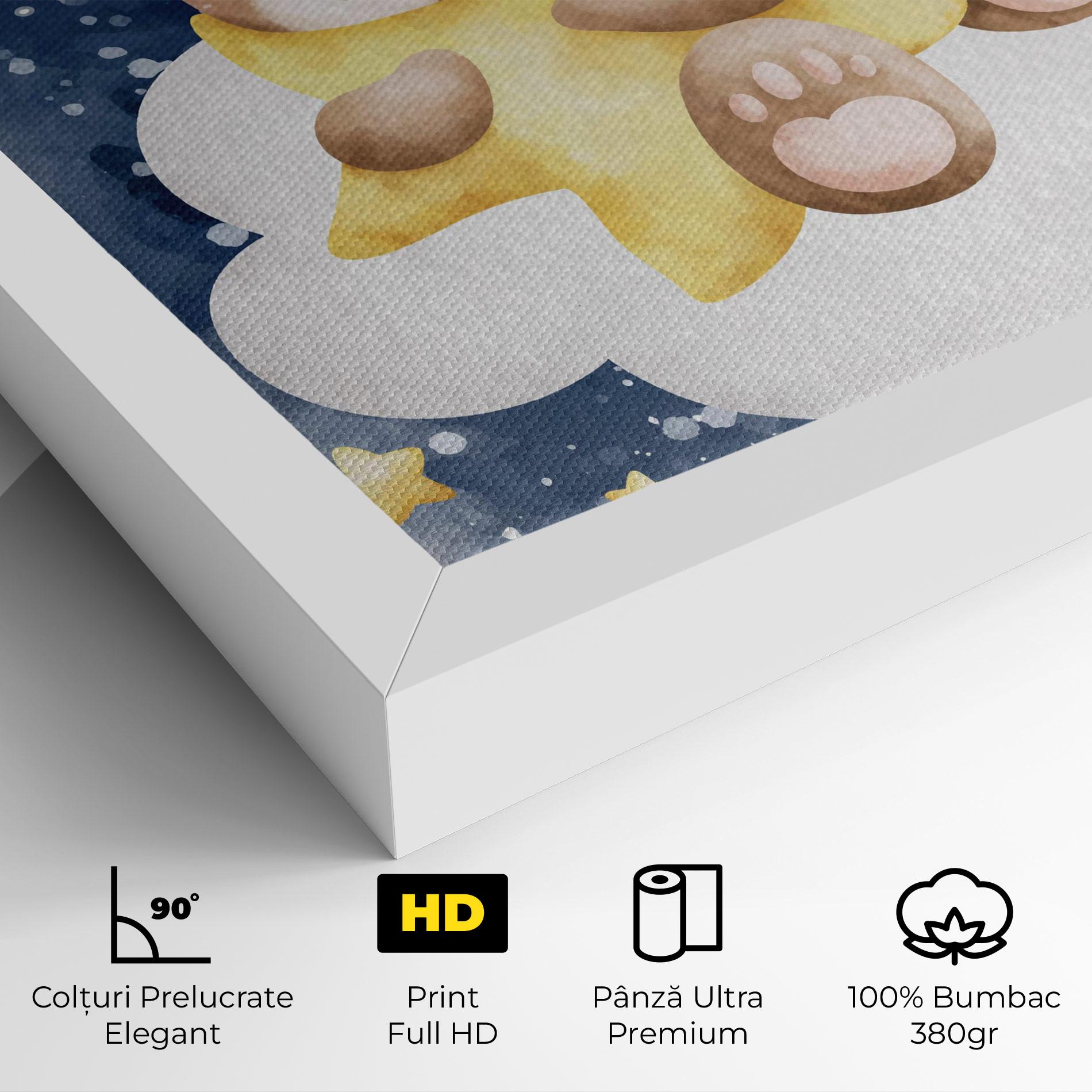 Tablou Canvas Bear Cloud Star mockup 4
