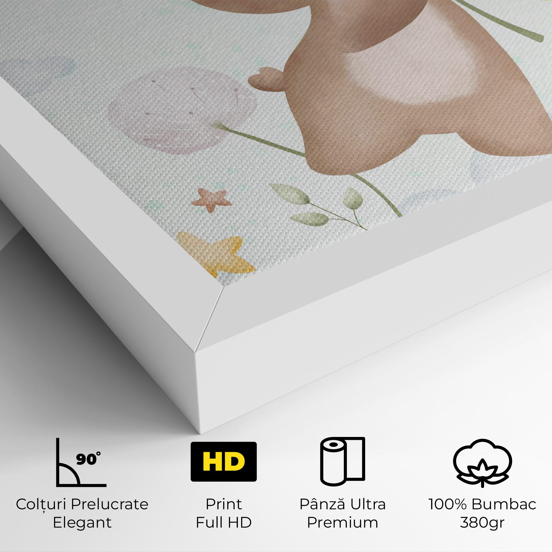 Tablou Canvas Bear Rainbow Art mockup 4