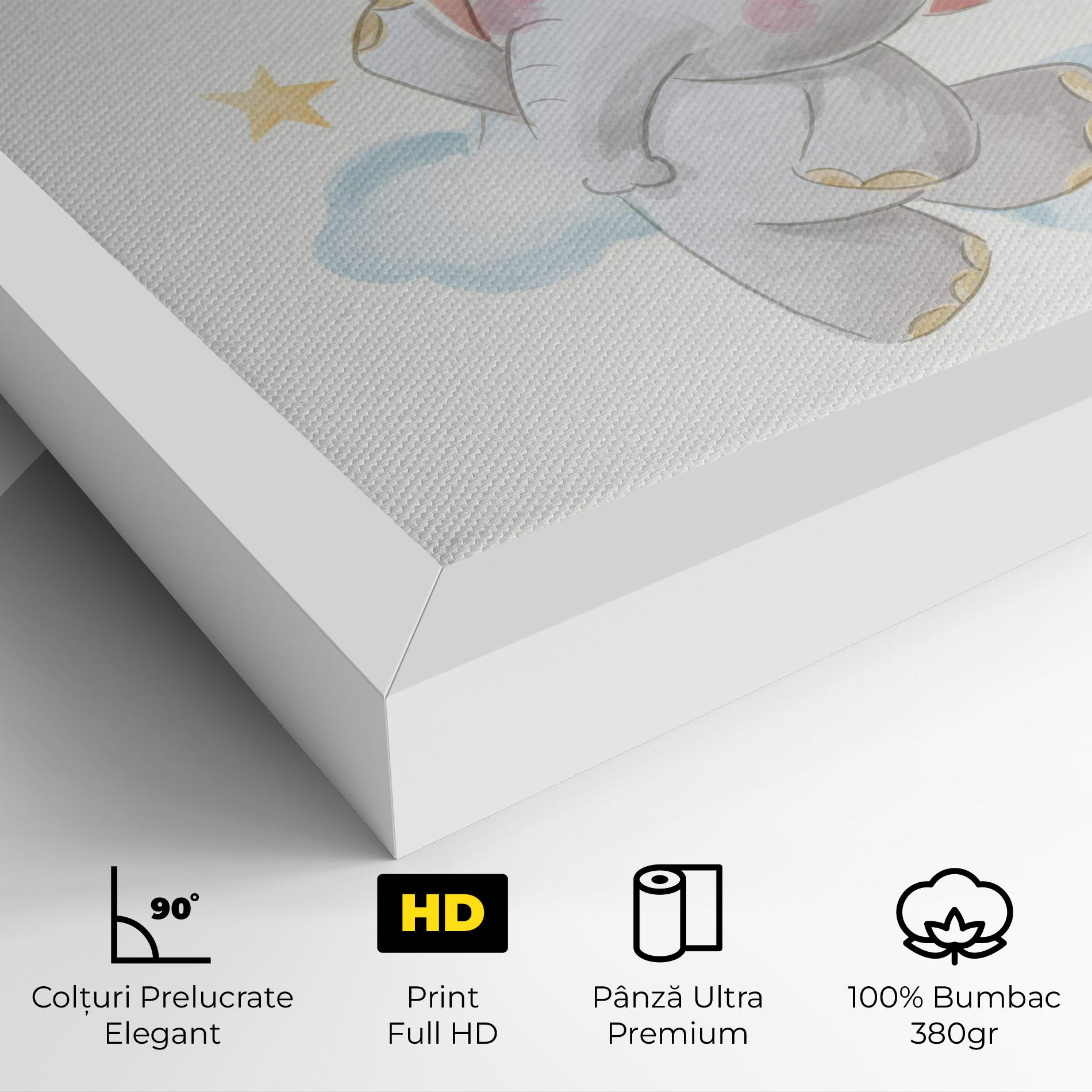 Tablou Canvas Elephant Flying mockup 4