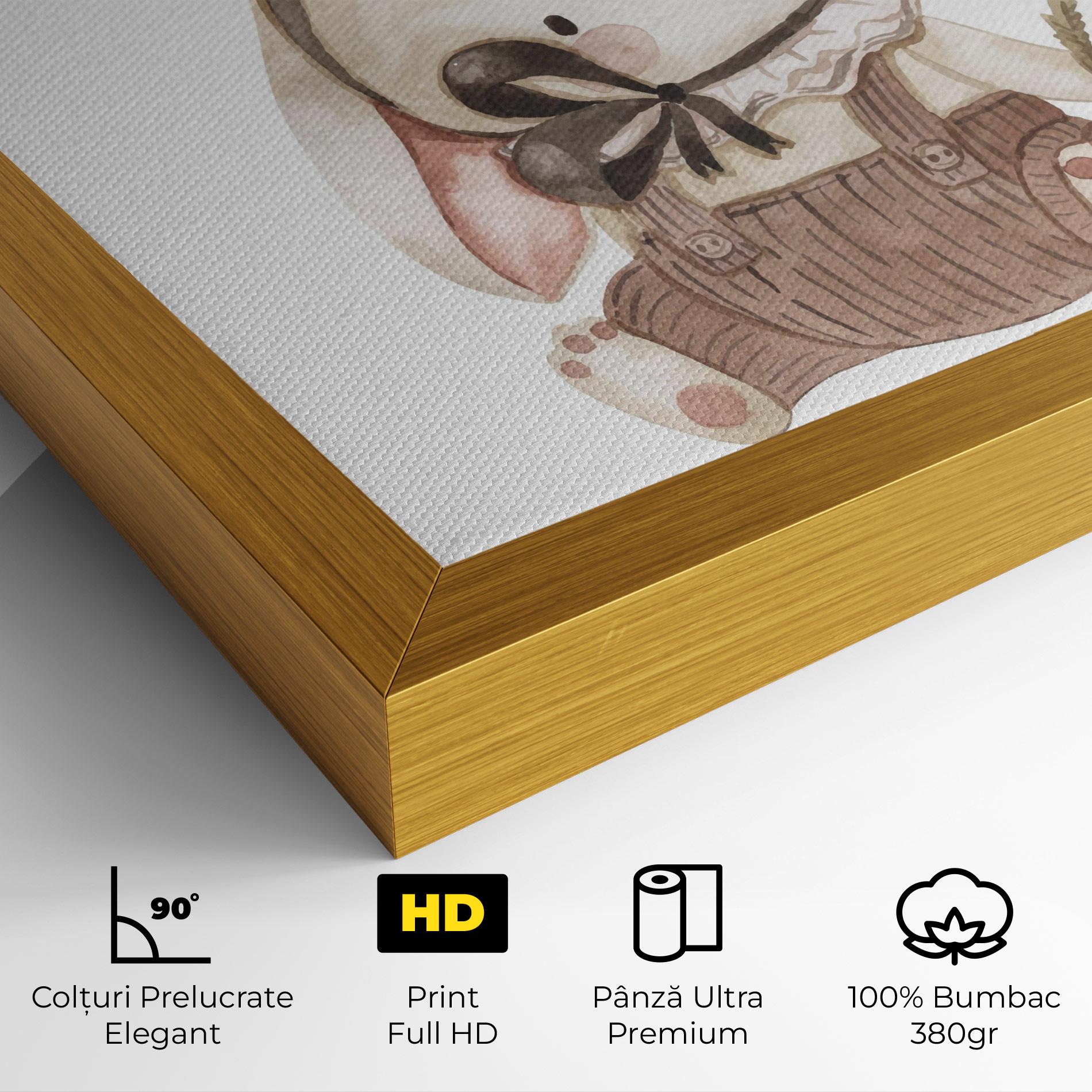 Tablou Canvas Baby Brown Rabbit mockup 4