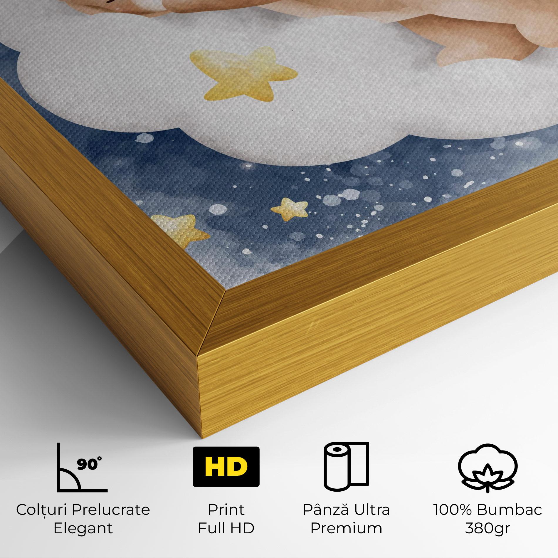 Tablou Canvas Bear Cloud Sleep mockup 4