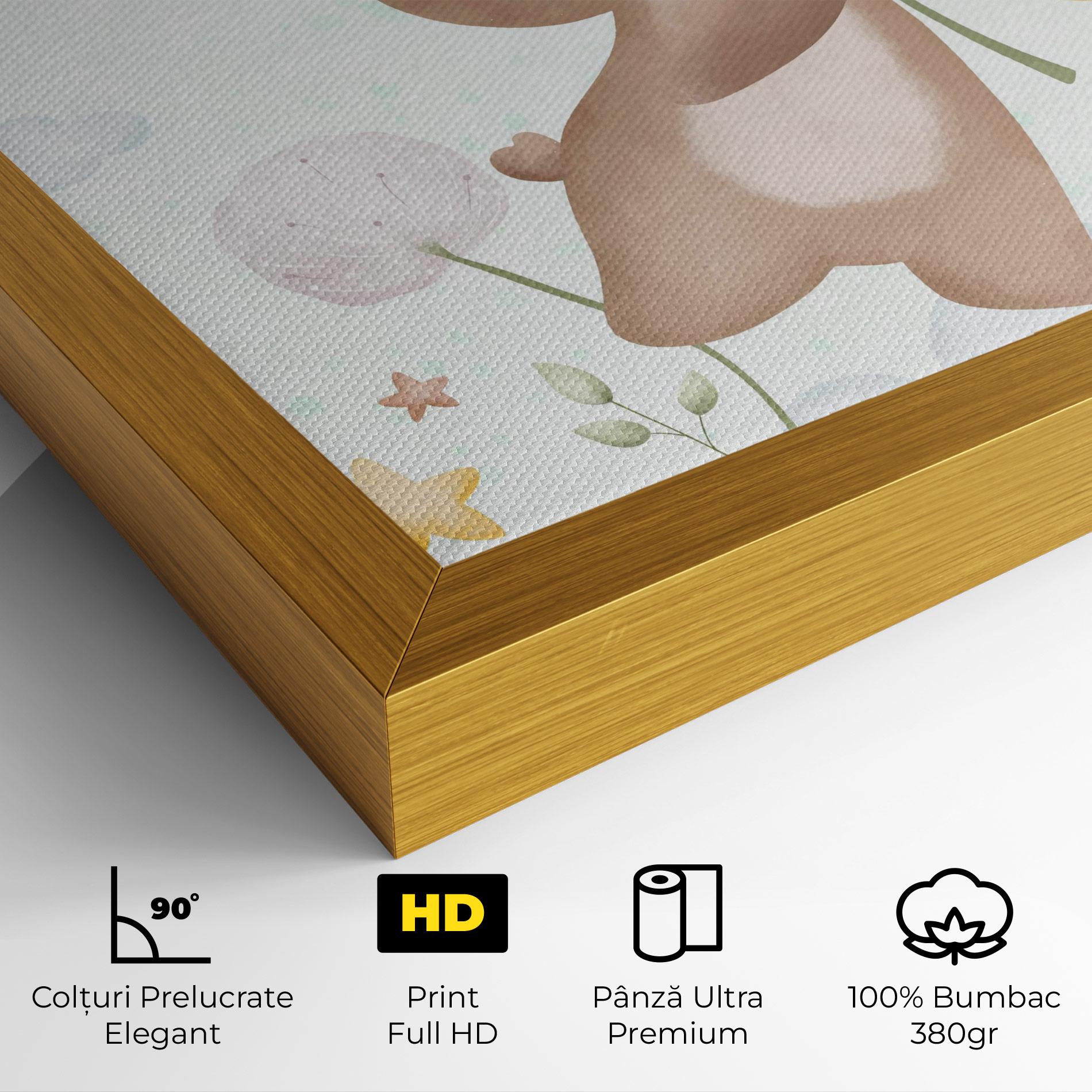 Tablou Canvas Bear Rainbow Art mockup 4