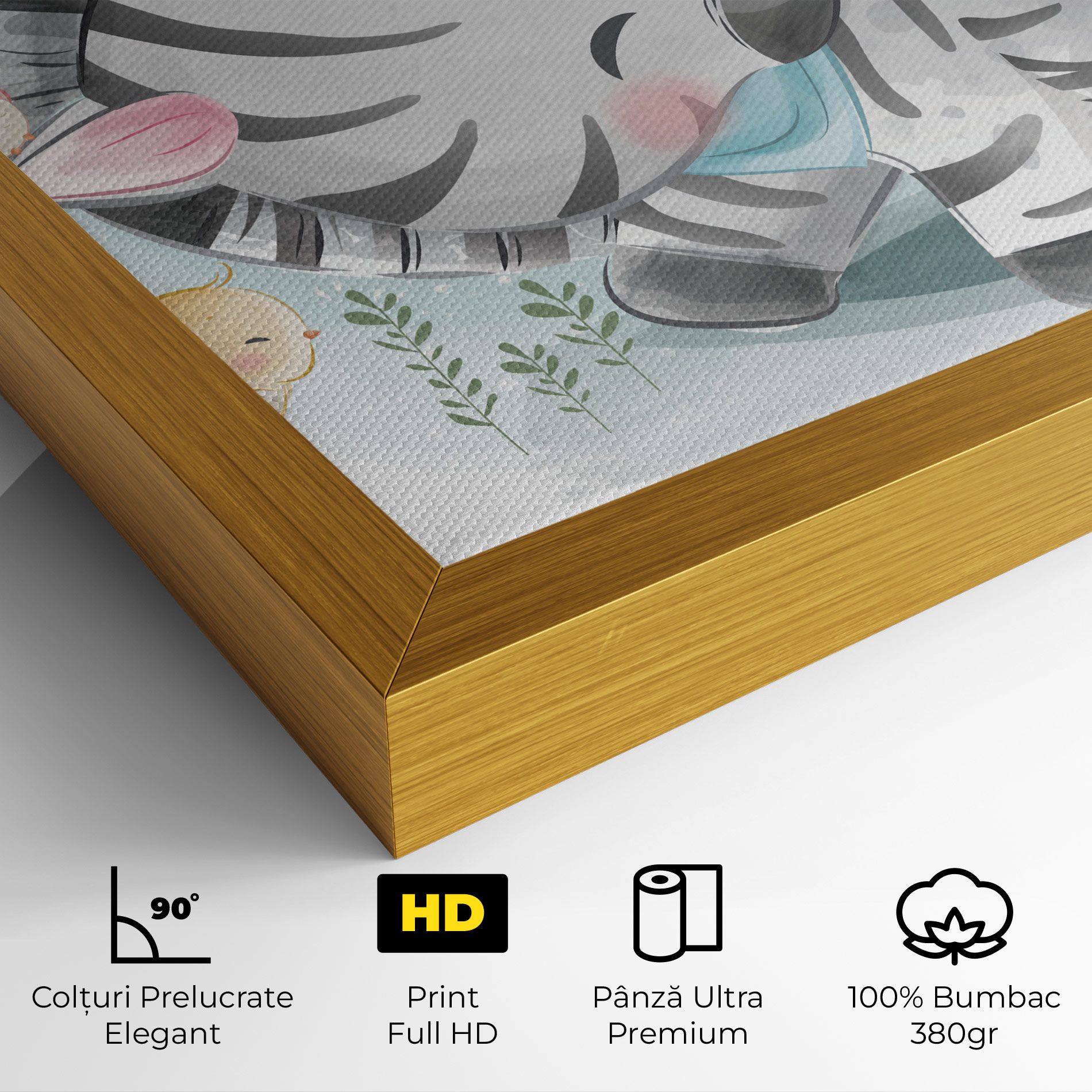 Zebra With Birds mockup 4