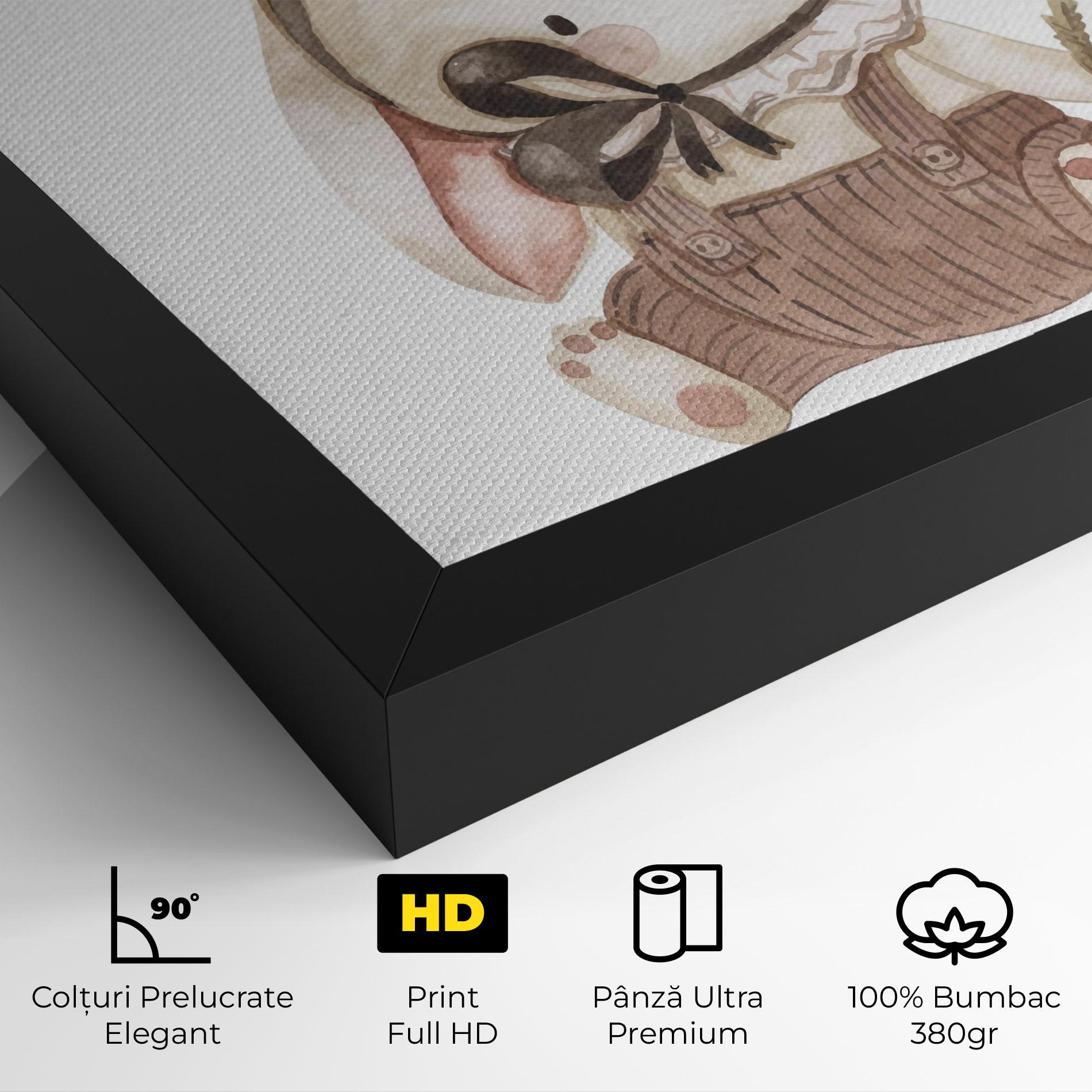 Tablou Canvas Baby Brown Rabbit mockup 4