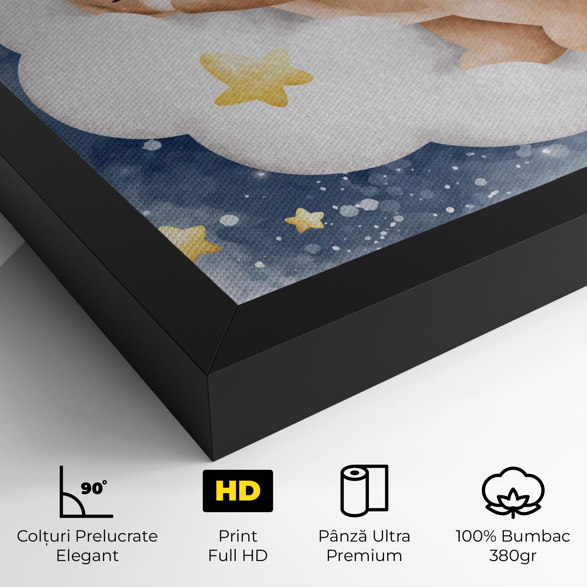 Tablou Canvas Bear Cloud Sleep mockup 4