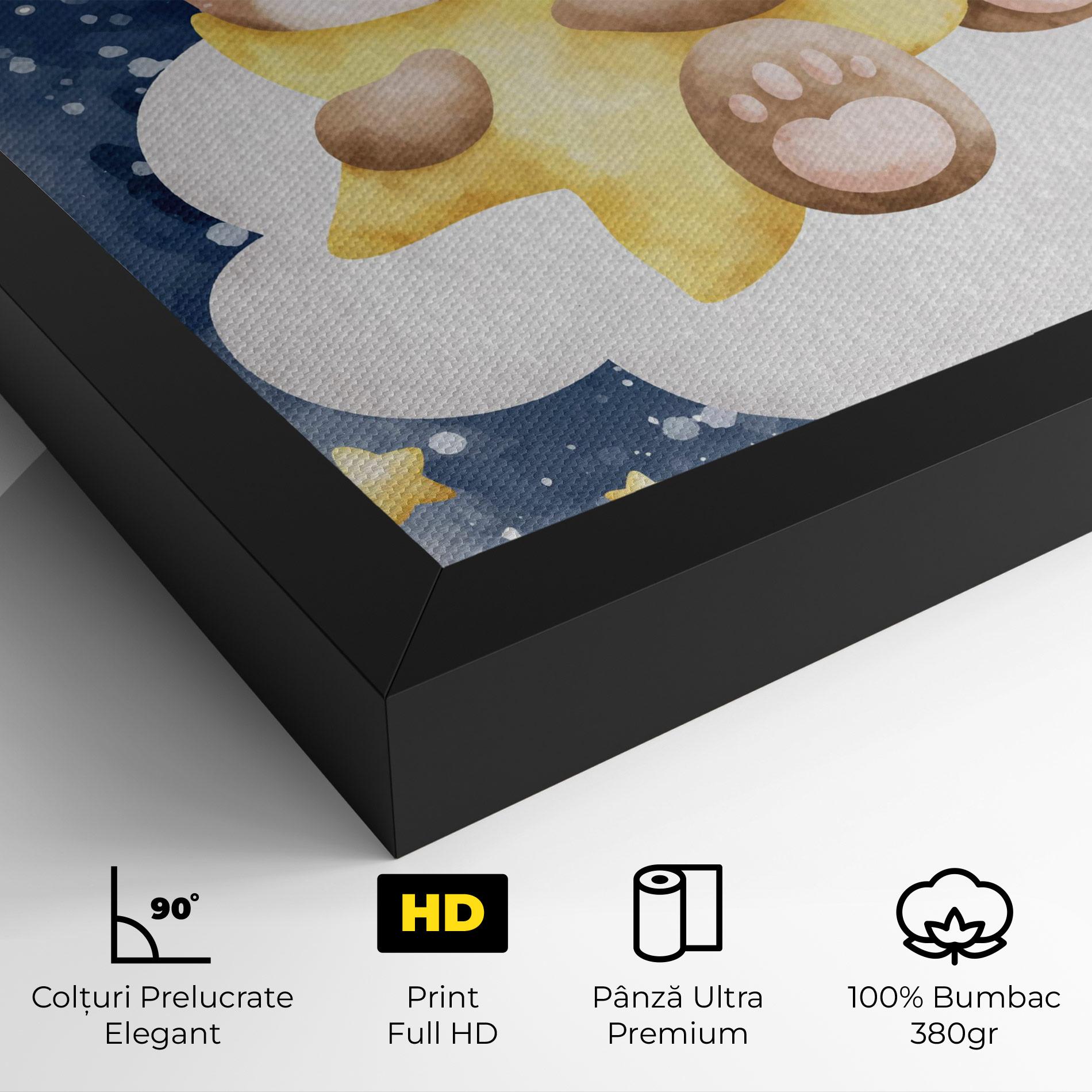 Tablou Canvas Bear Cloud Star mockup 4