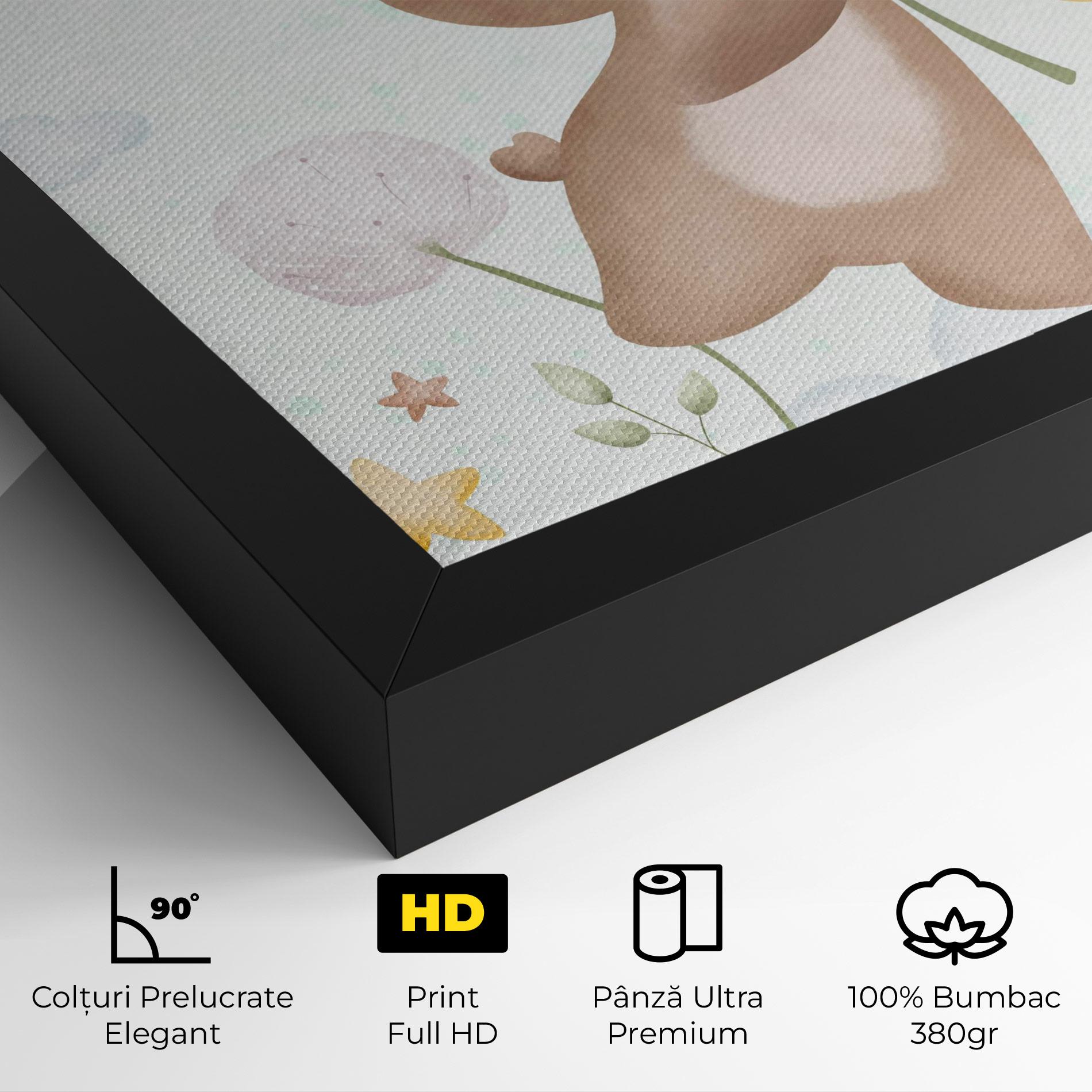 Tablou Canvas Bear Rainbow Art mockup 4