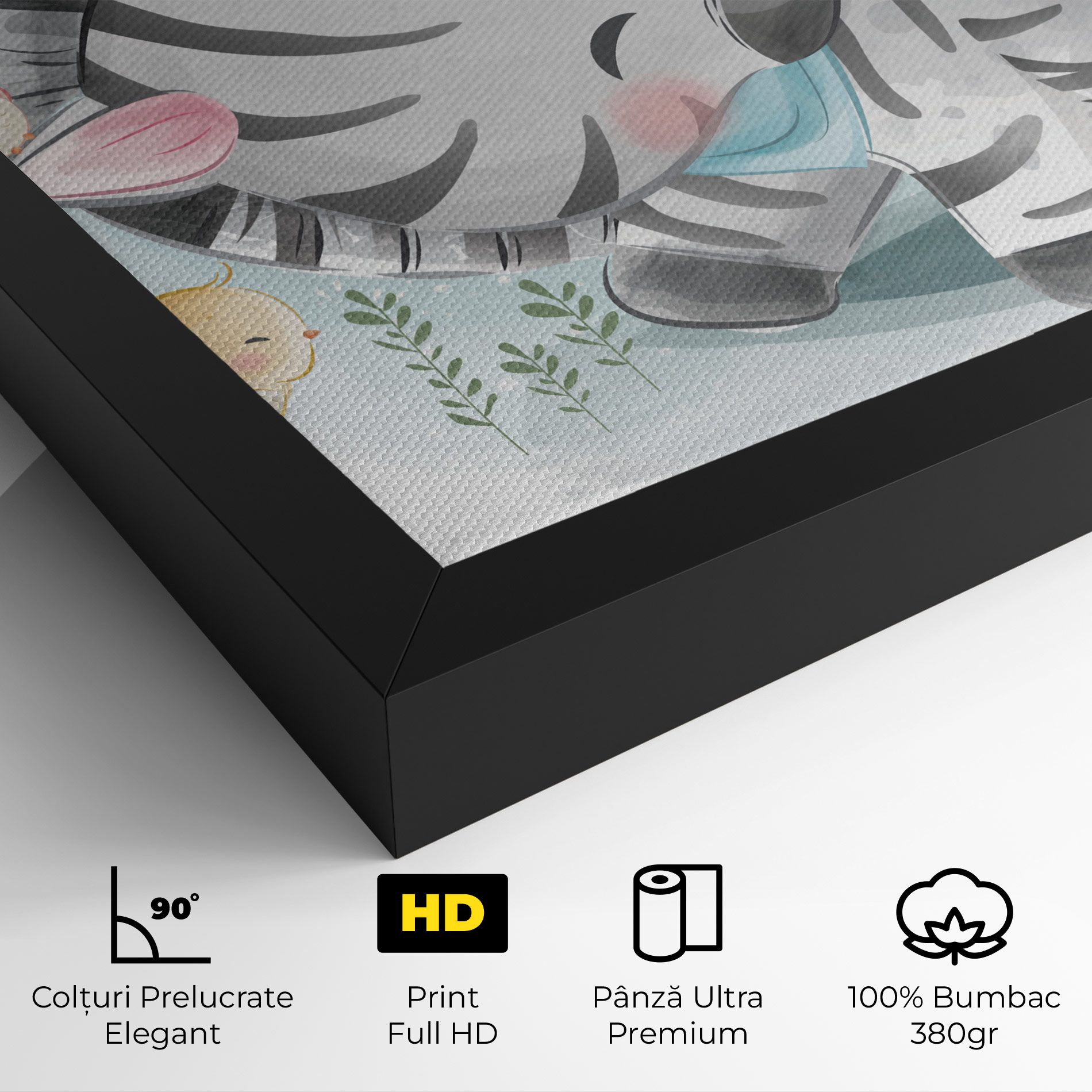 Zebra With Birds mockup 4