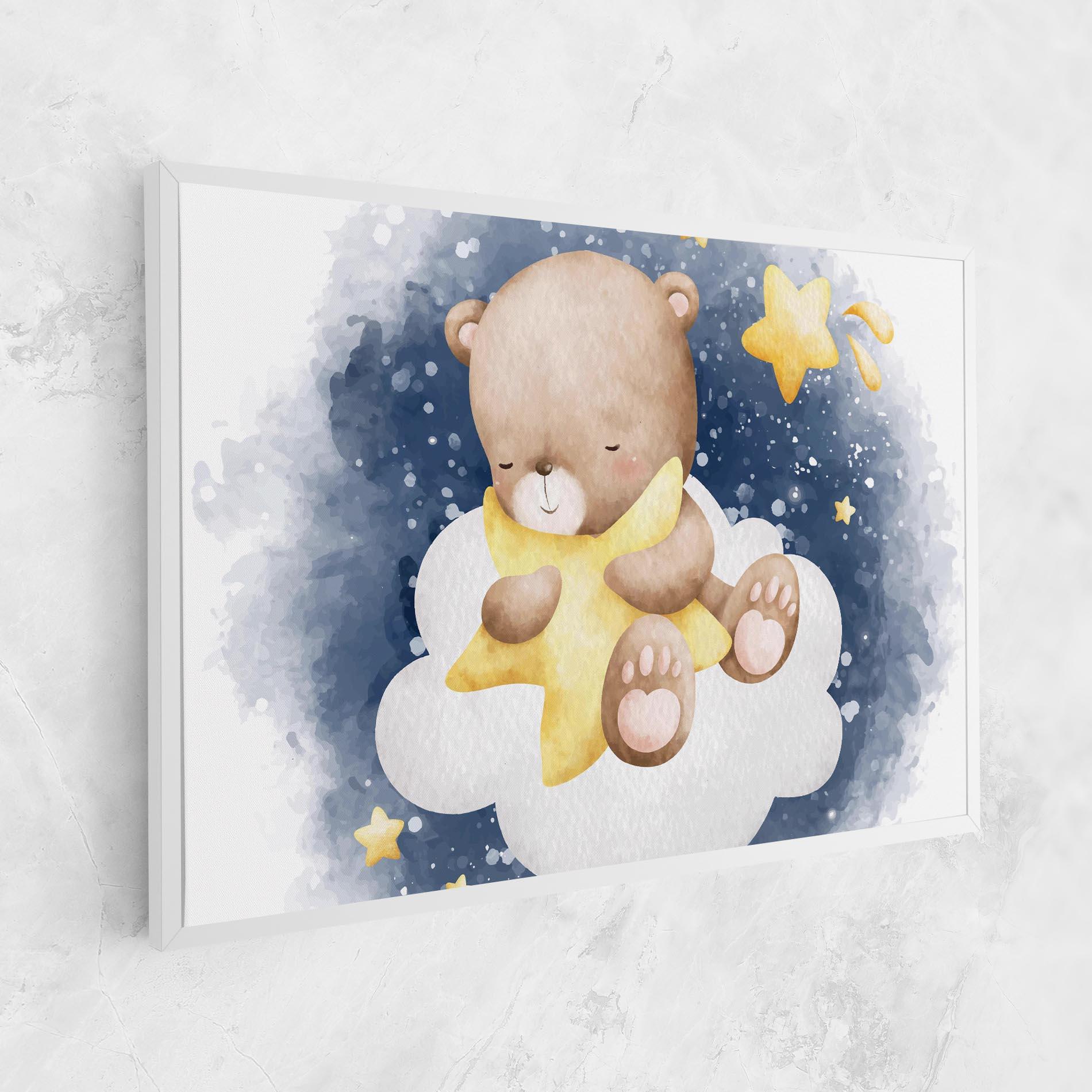 Tablou Canvas Bear Cloud Star mockup 1