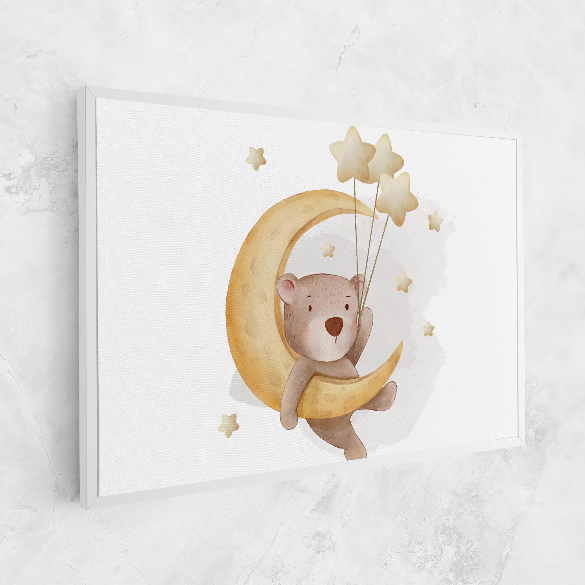 Tablou Canvas Bear Moon mockup 1