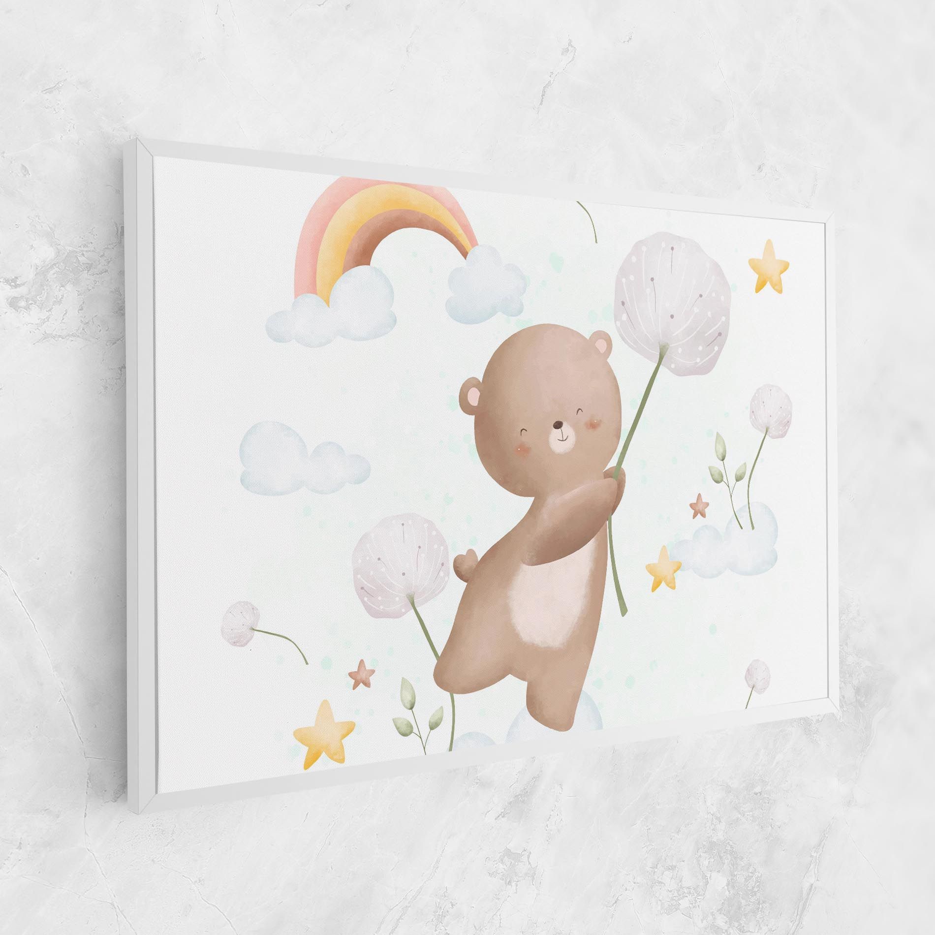 Bear Rainbow Art mockup 1