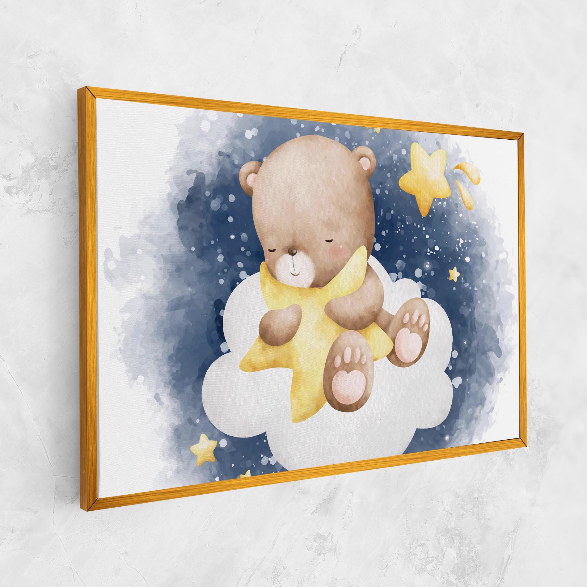 Tablou Canvas Bear Cloud Star mockup 1