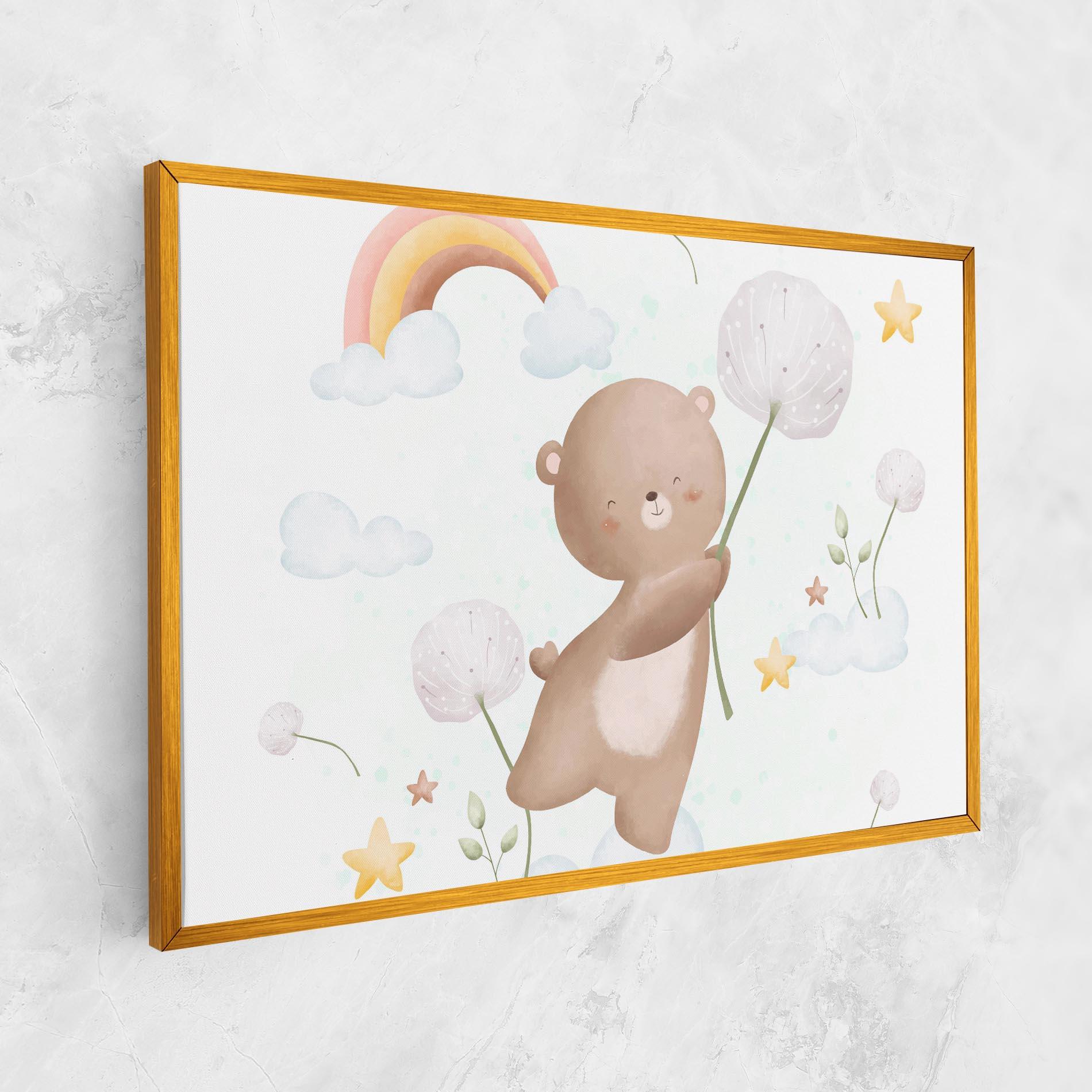Tablou Canvas Bear Rainbow Art mockup 1