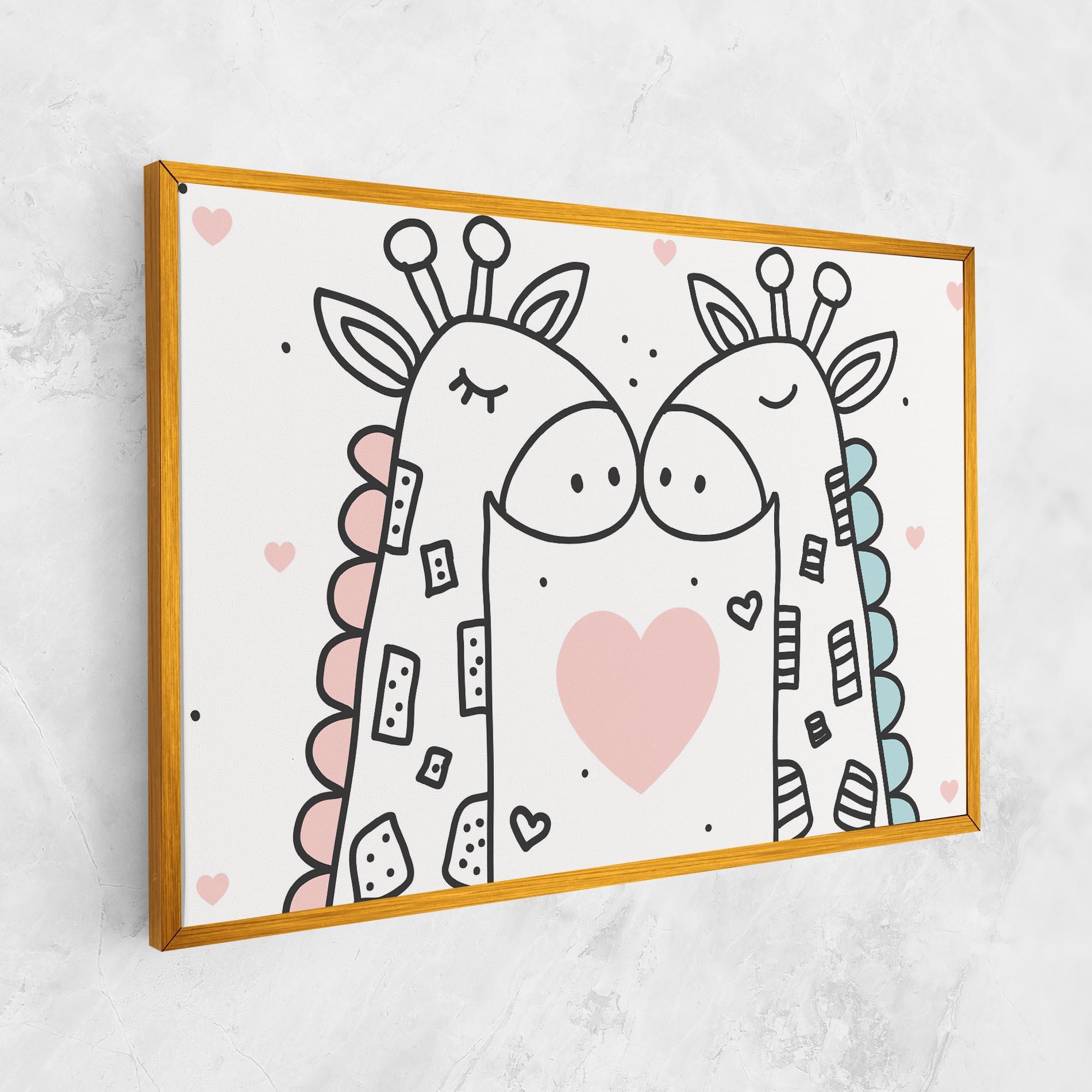 Tablou Canvas Giraffe Couple mockup 1