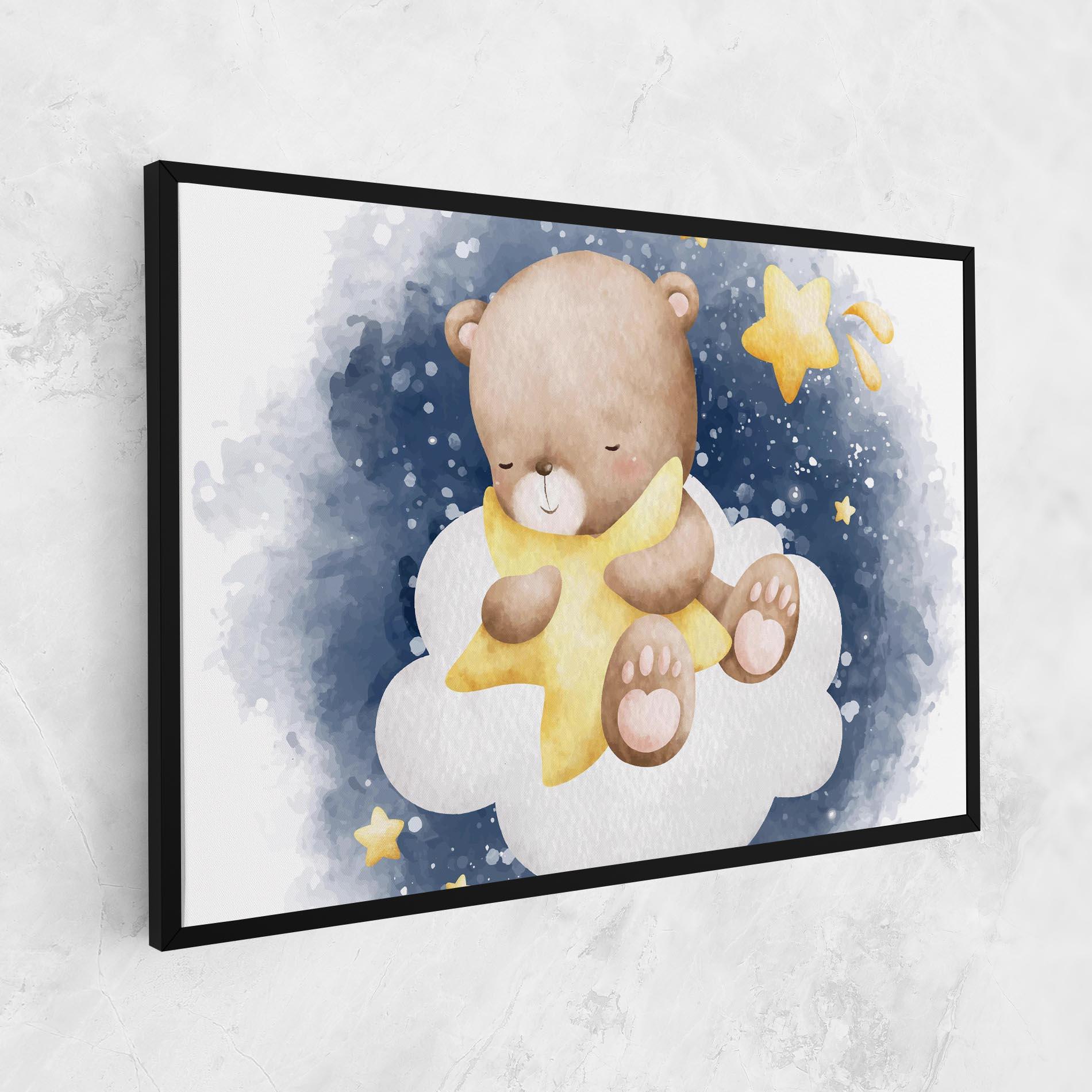 Tablou Canvas Bear Cloud Star mockup 1