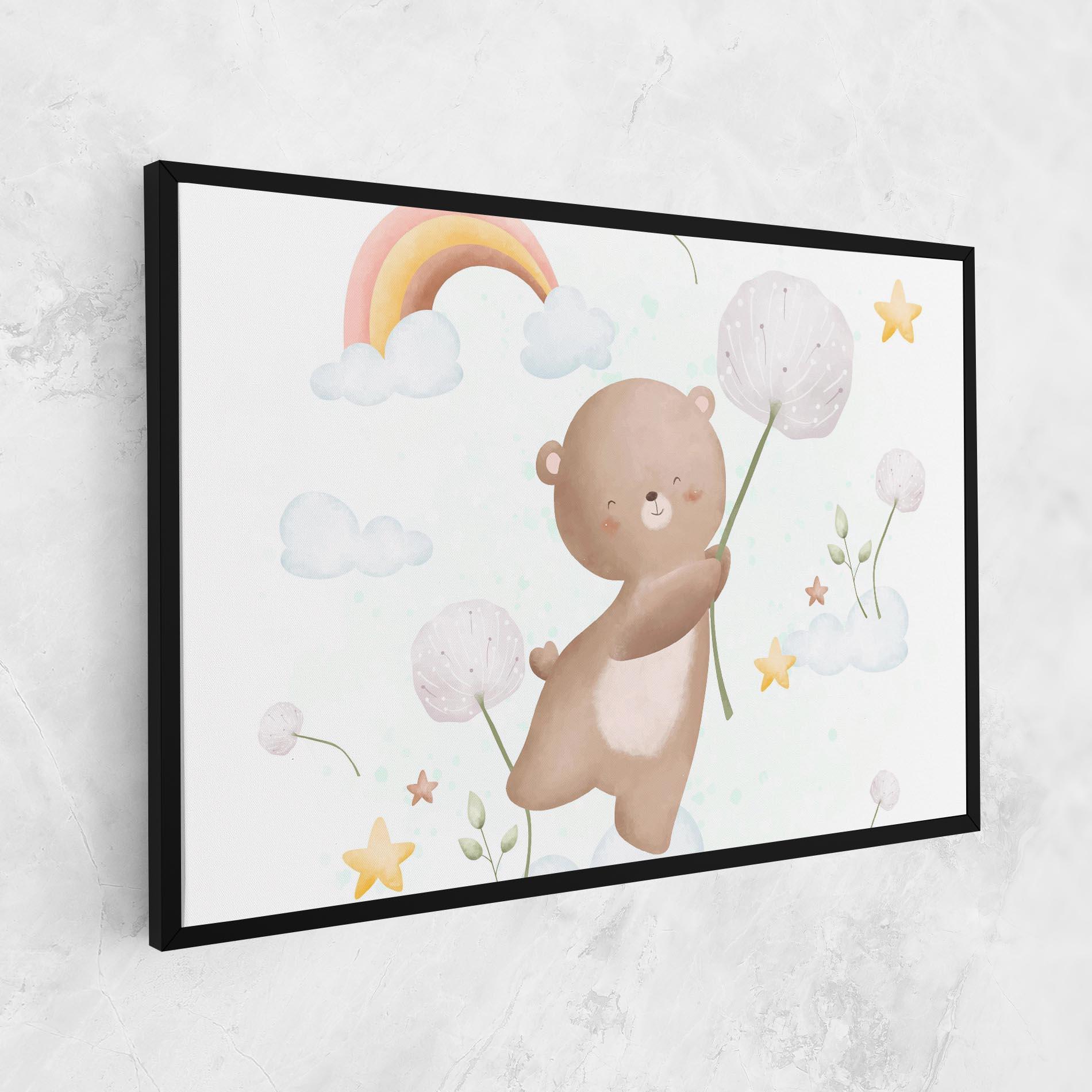 Tablou Canvas Bear Rainbow Art mockup 1