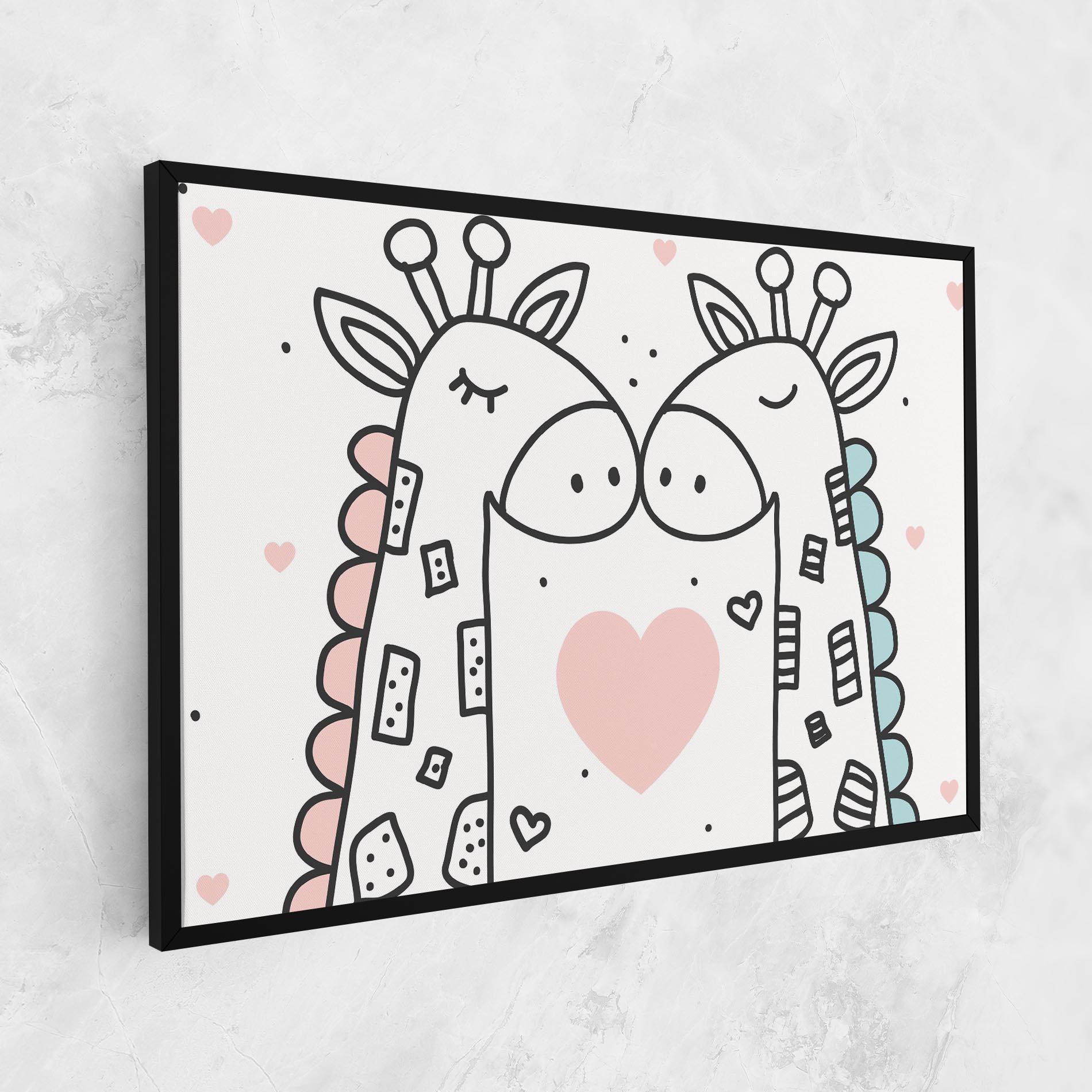 Tablou Canvas Giraffe Couple mockup 1