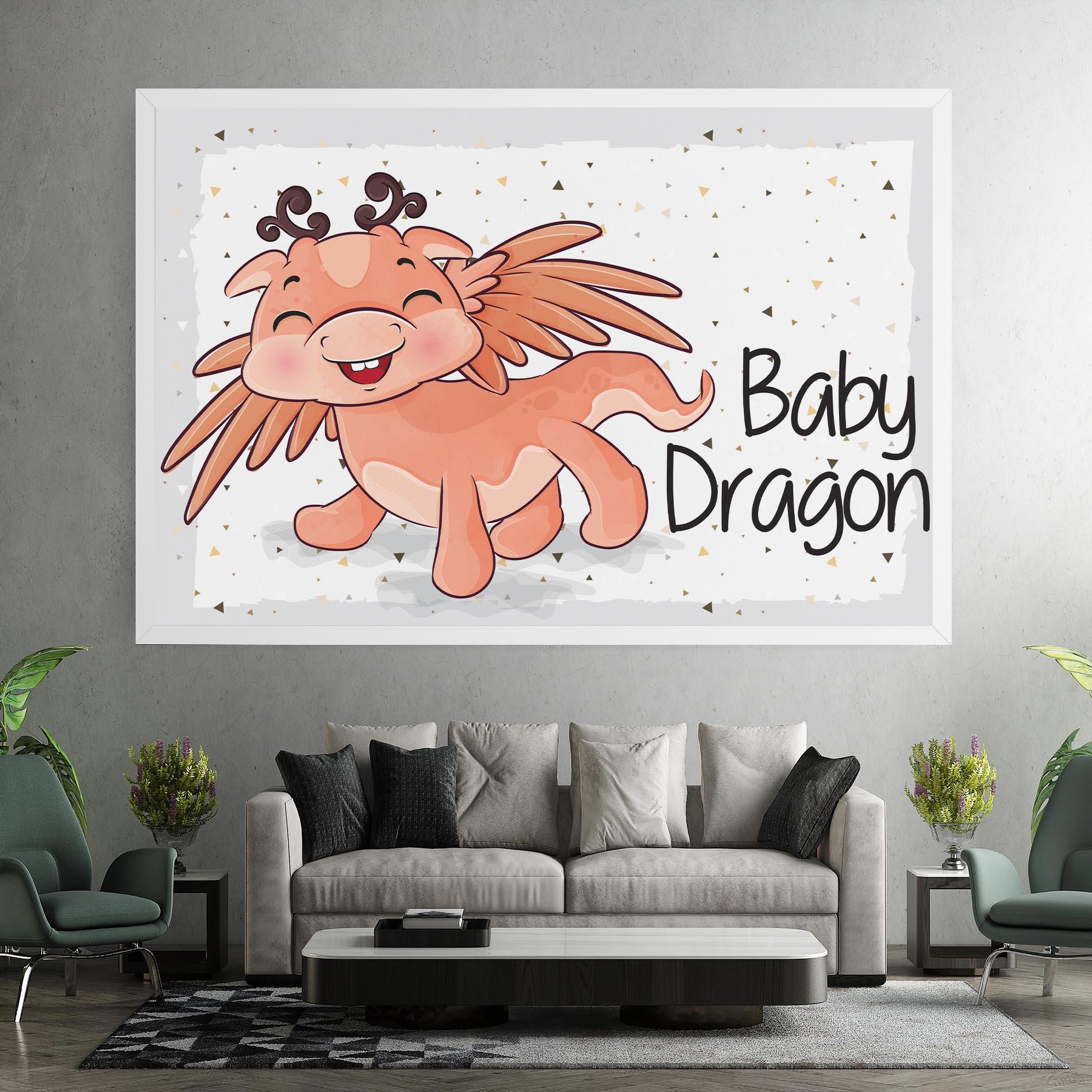 Tablou Canvas Baby Cute Dragon mockup 7