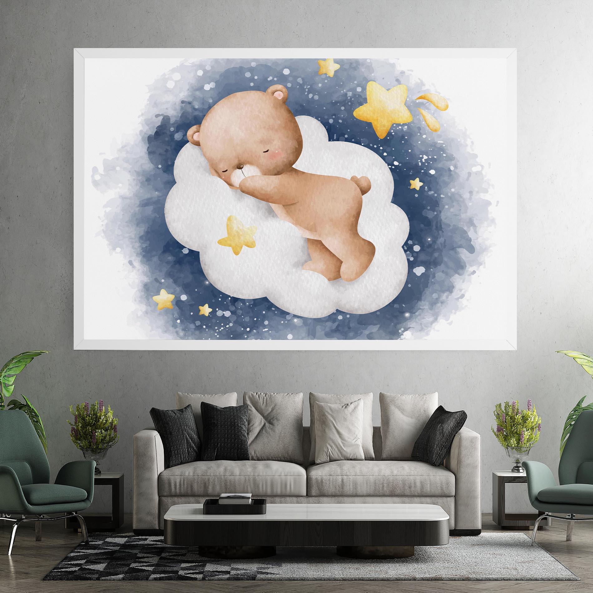 Tablou Canvas Bear Cloud Sleep mockup 7