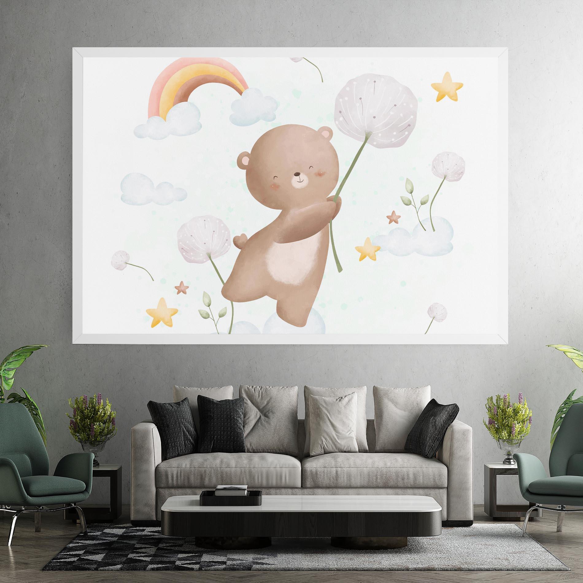 Tablou Canvas Bear Rainbow Art mockup 7