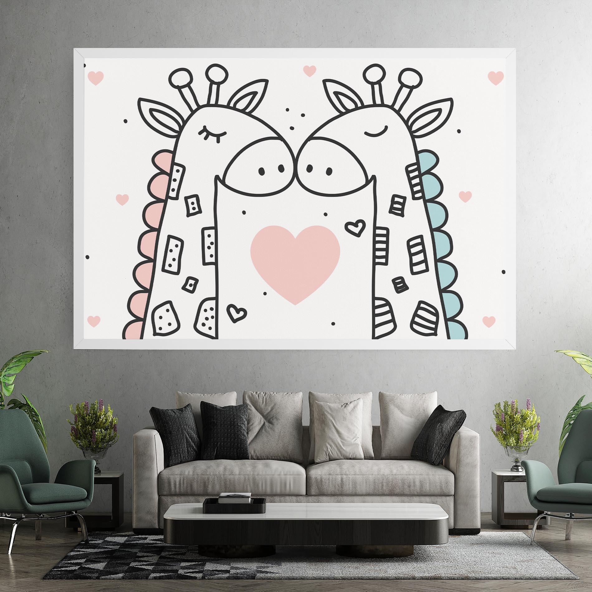 Tablou Canvas Giraffe Couple mockup 7