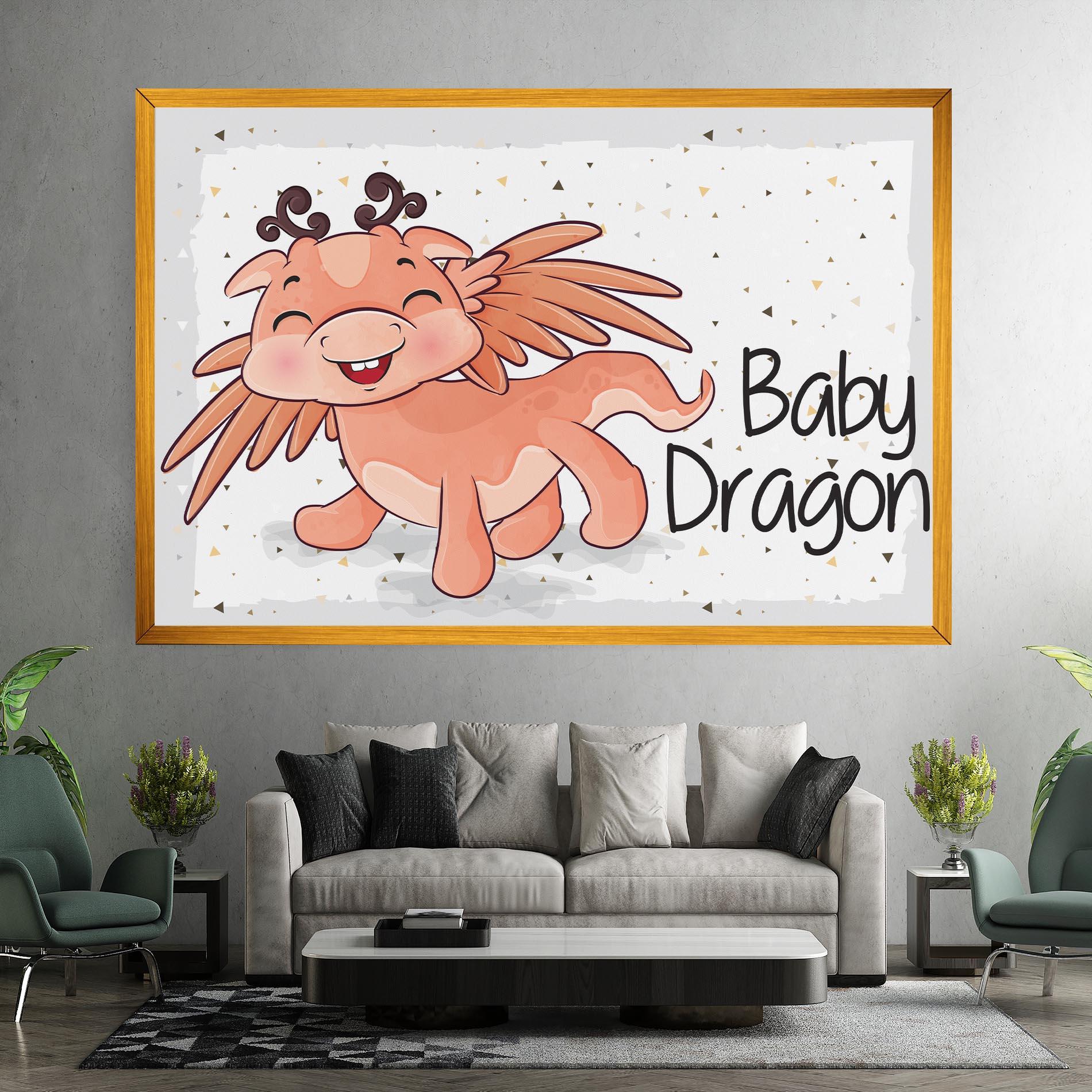 Tablou Canvas Baby Cute Dragon mockup 7