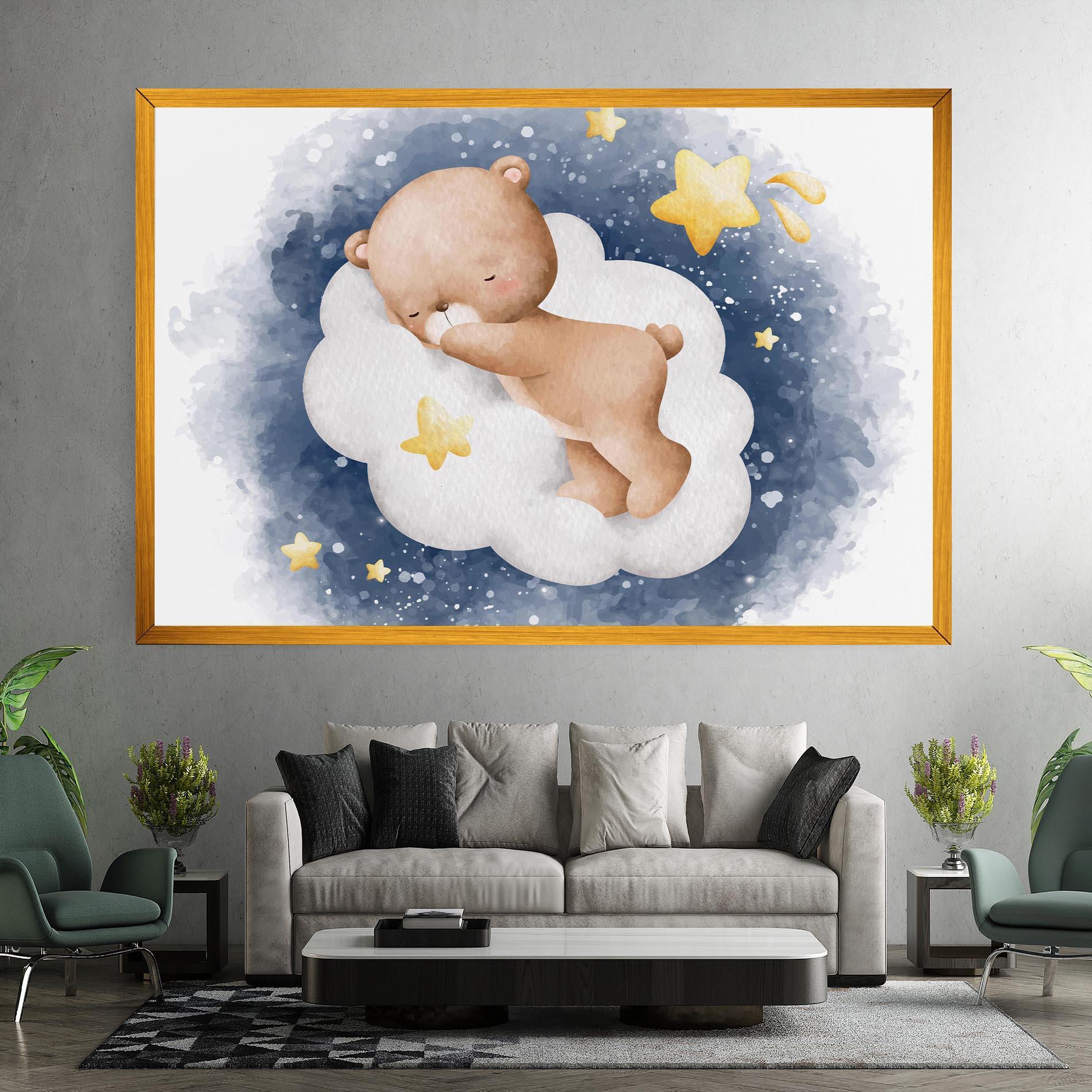 Tablou Canvas Bear Cloud Sleep mockup 7