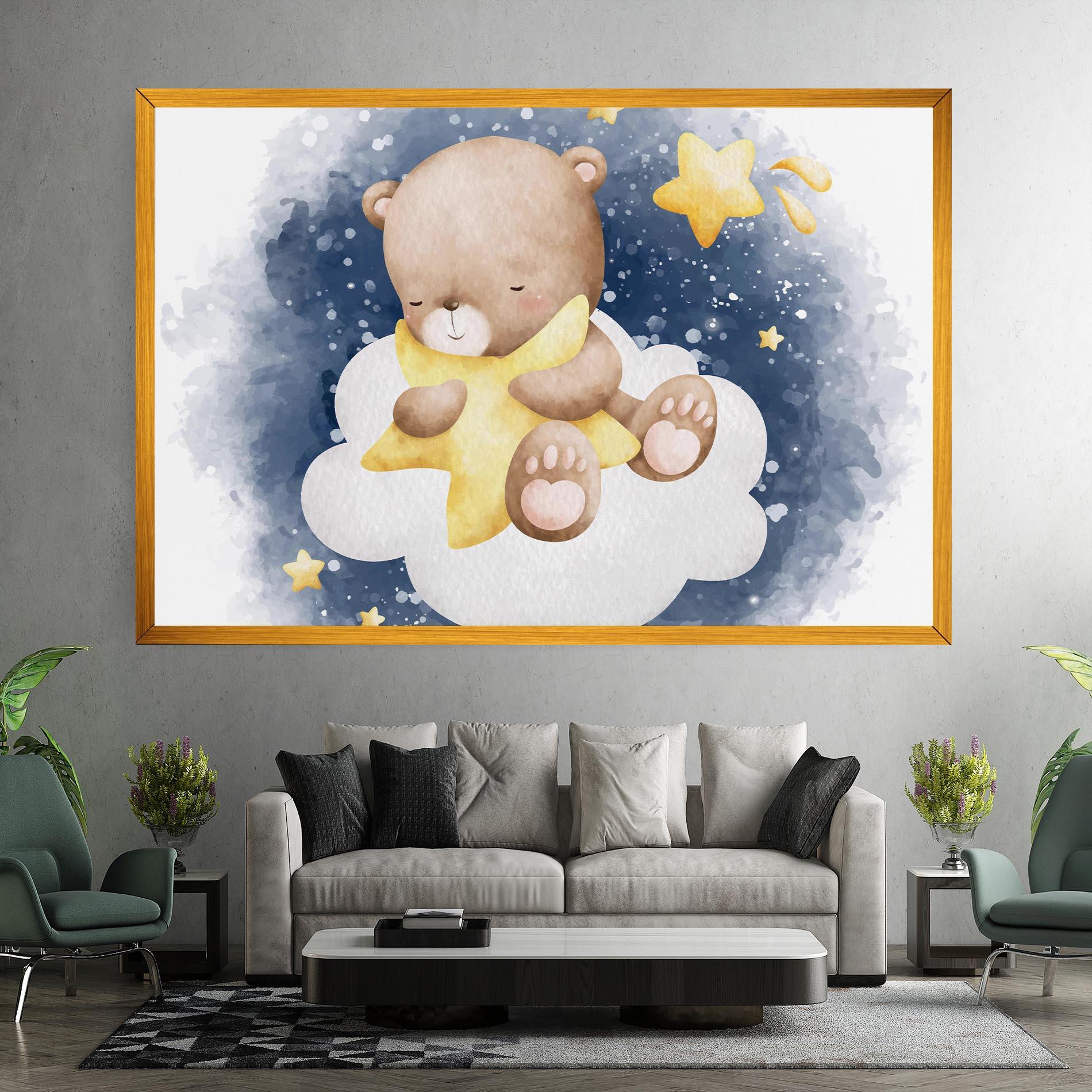 Tablou Canvas Bear Cloud Star mockup 7