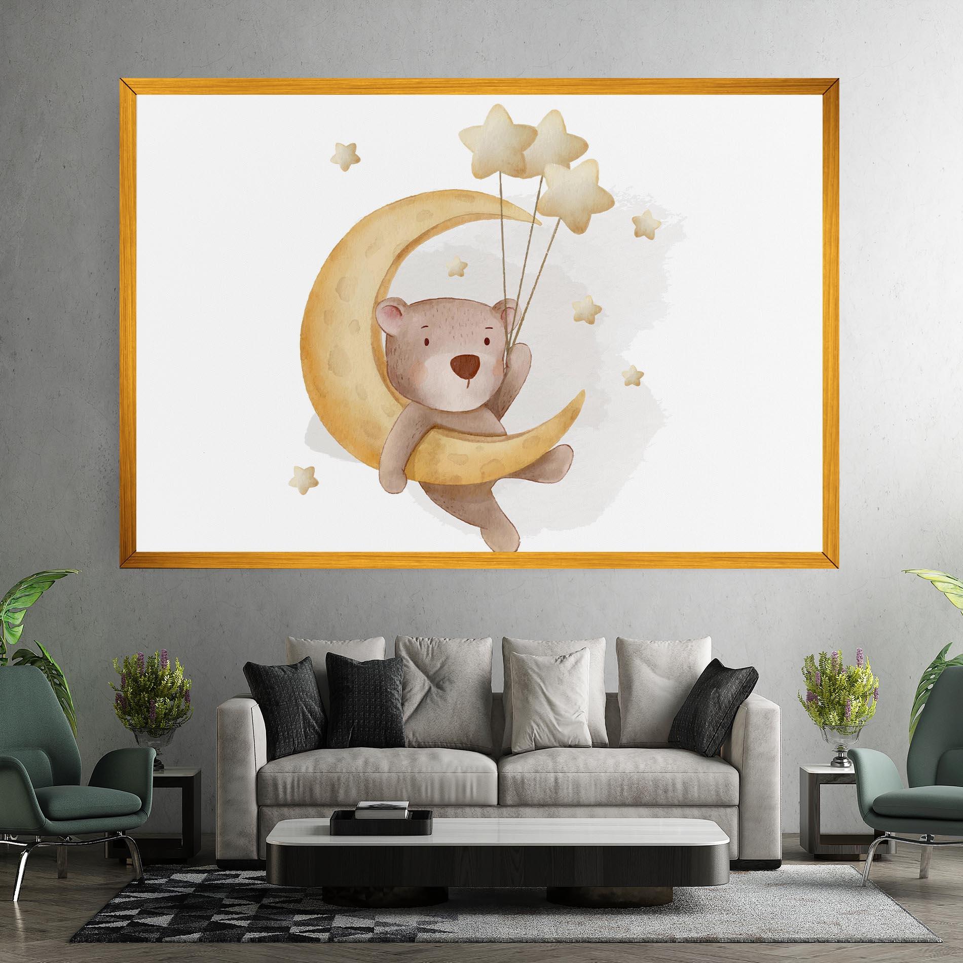 Tablou Canvas Bear Moon mockup 7