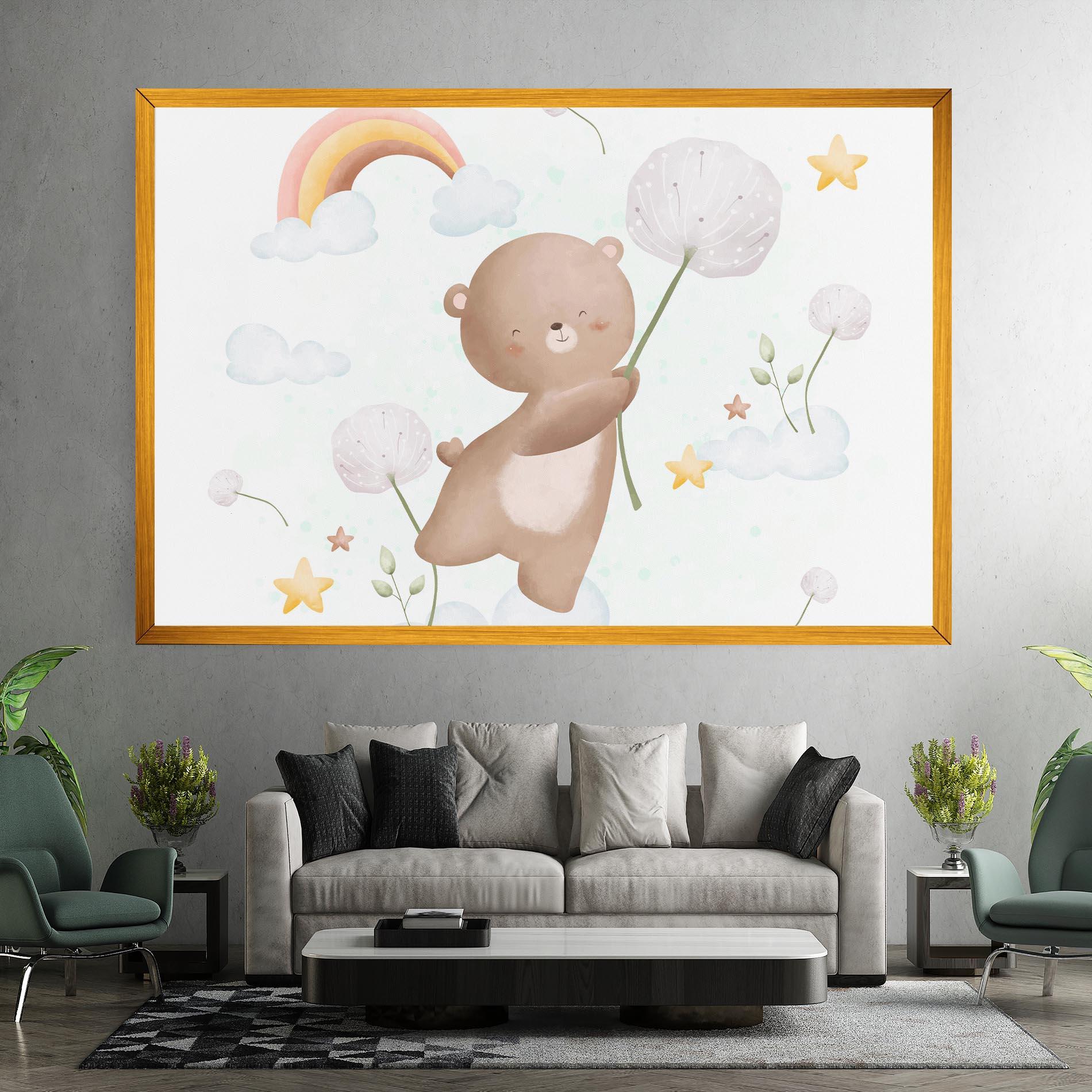 Tablou Canvas Bear Rainbow Art mockup 7
