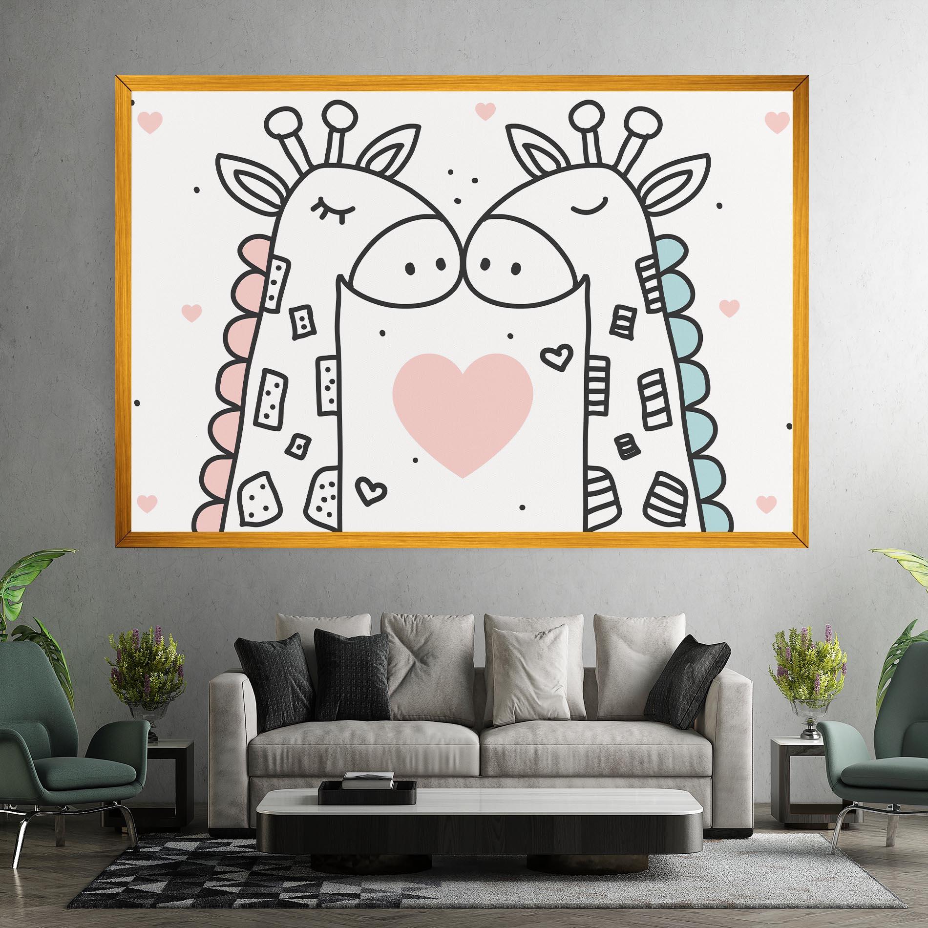 Tablou Canvas Giraffe Couple mockup 7