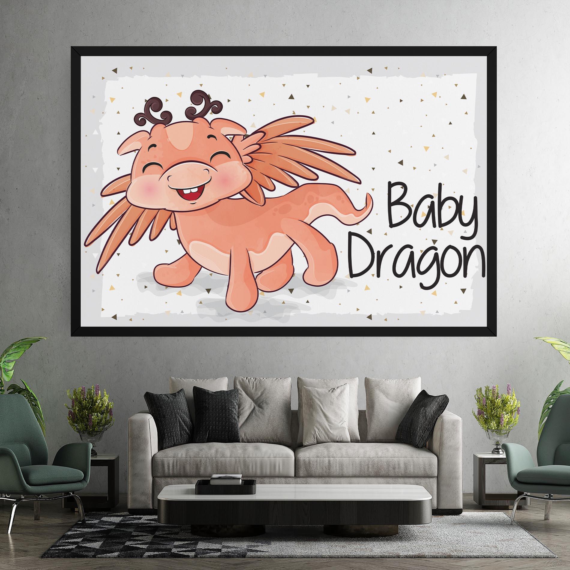 Tablou Canvas Baby Cute Dragon mockup 7