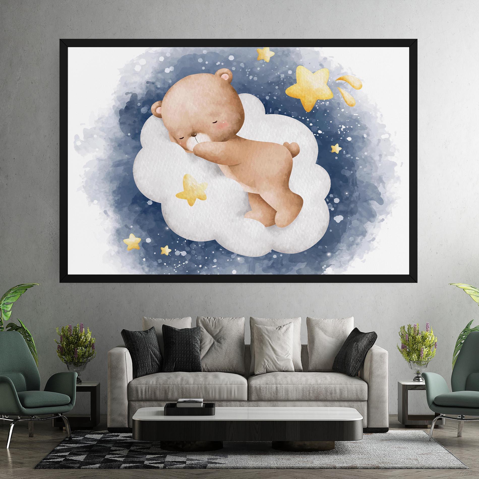 Tablou Canvas Bear Cloud Sleep mockup 7