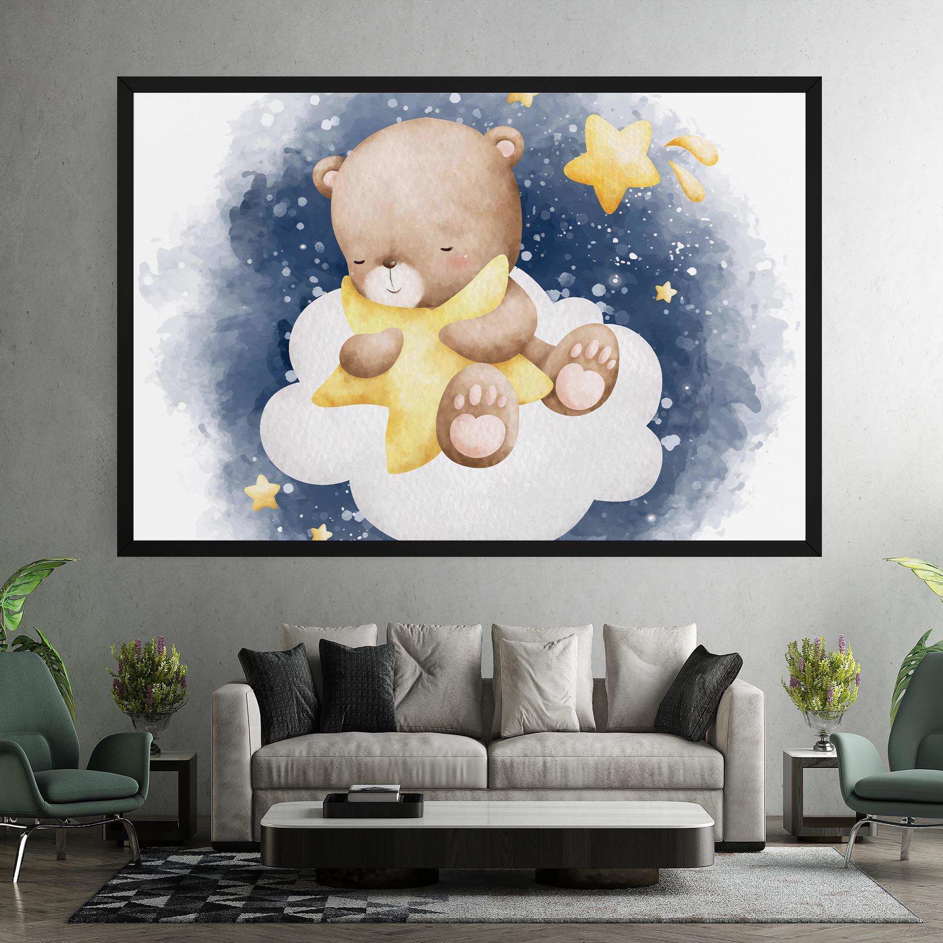 Tablou Canvas Bear Cloud Star mockup 7