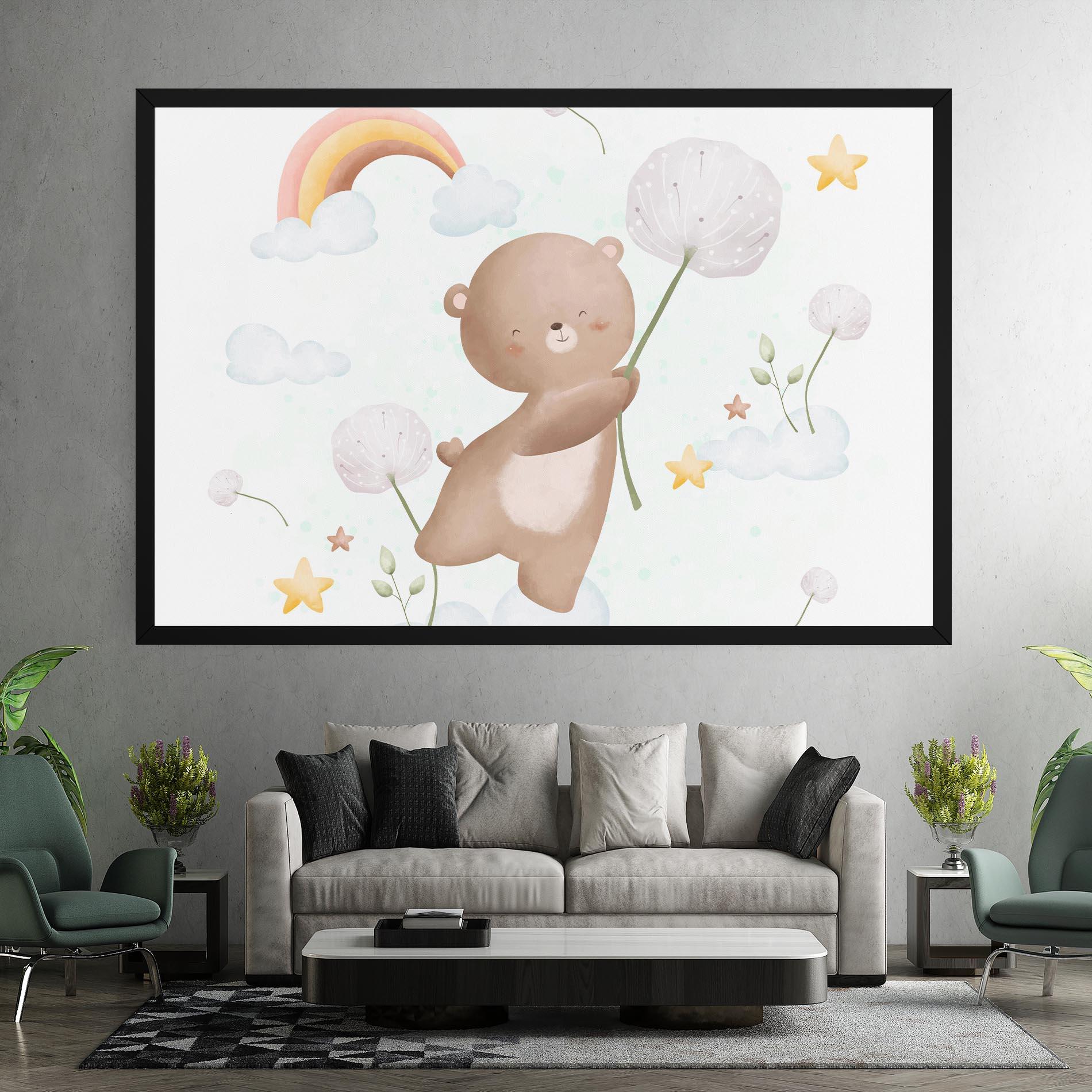 Tablou Canvas Bear Rainbow Art mockup 7