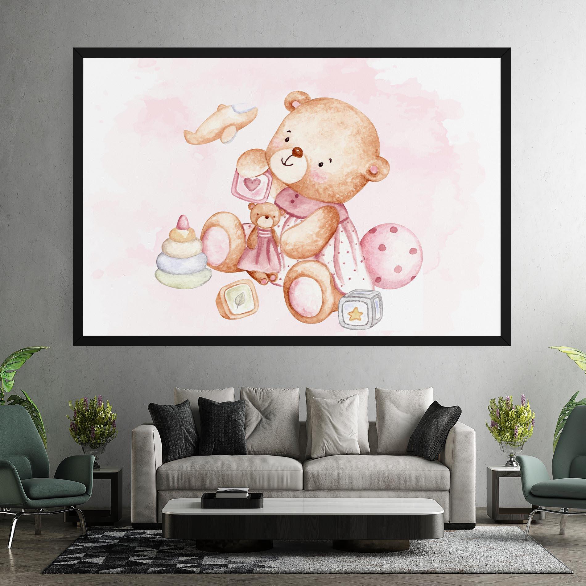 Tablou Canvas Bear With Toys mockup 7