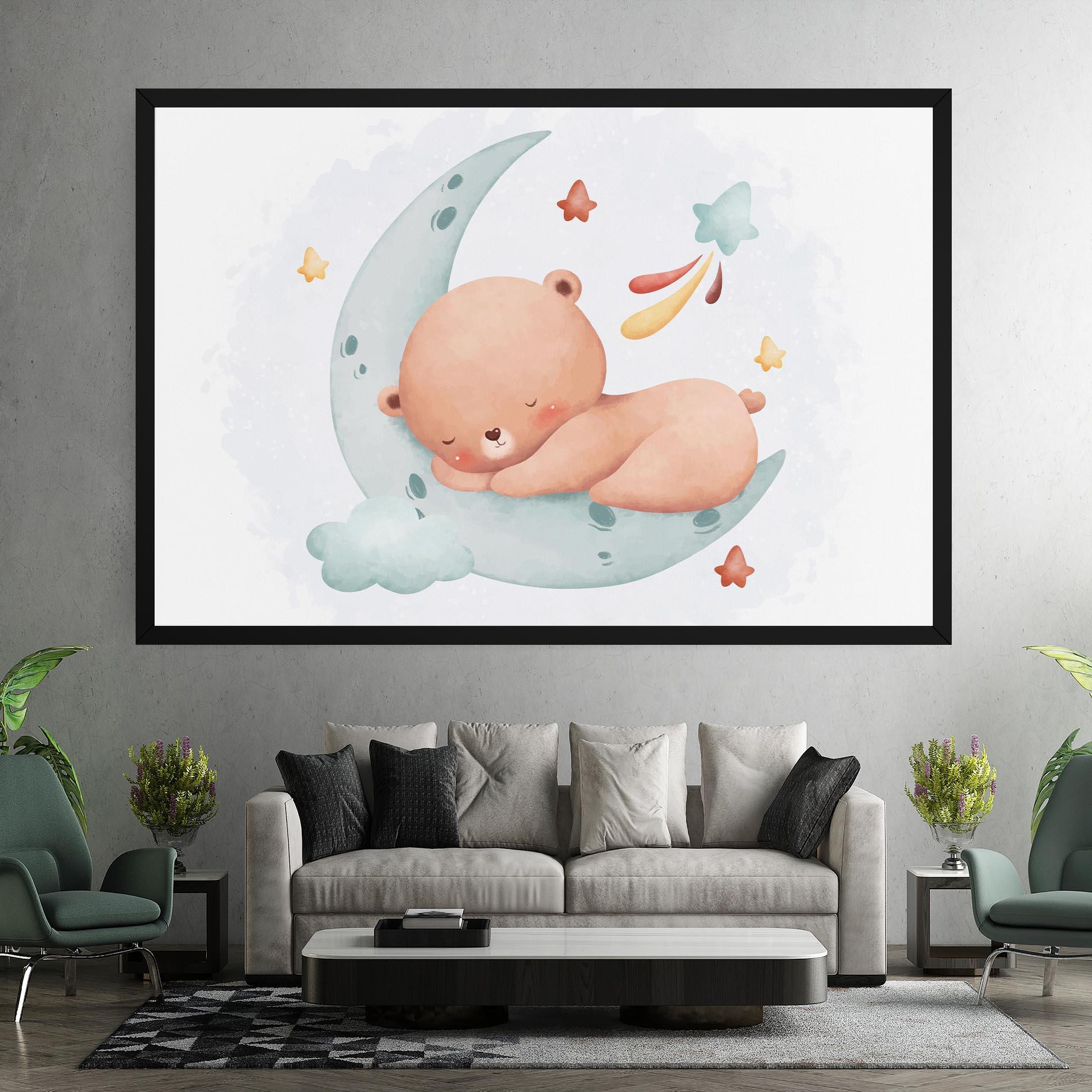 Tablou Canvas Blue Moon Bear mockup 7