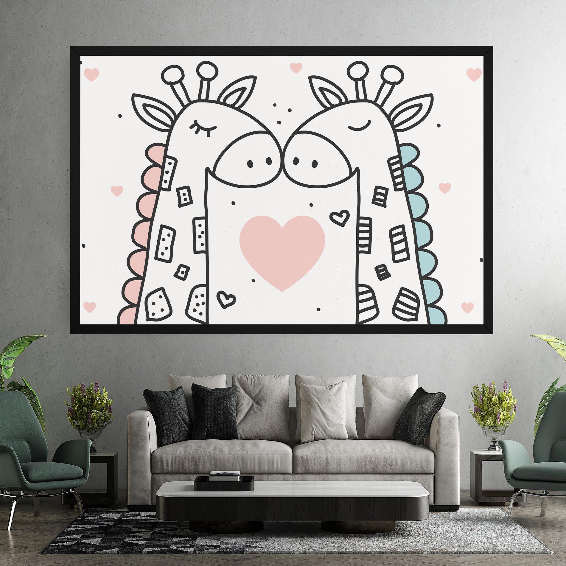 Tablou Canvas Giraffe Couple mockup 7
