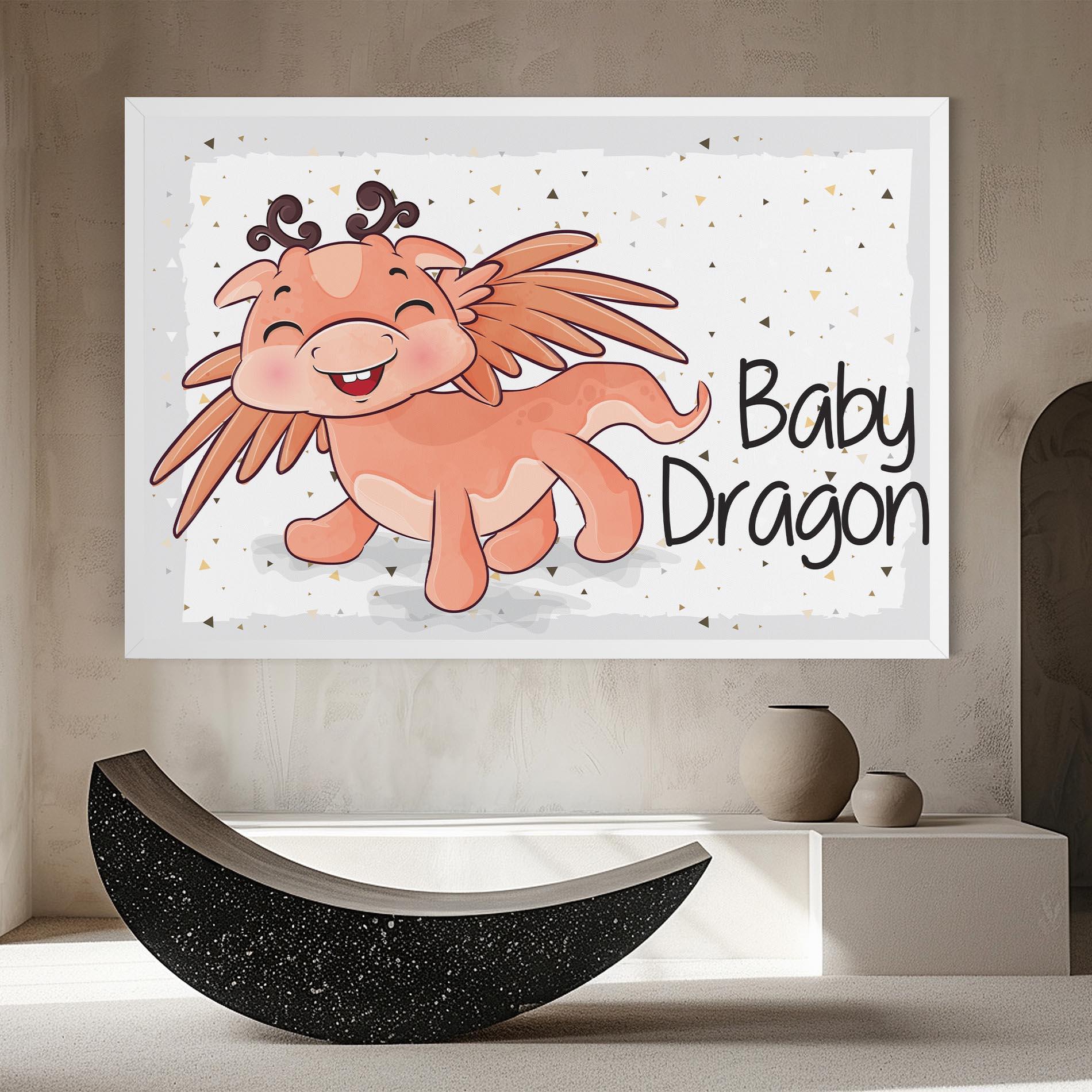 Tablou Canvas Baby Cute Dragon mockup 8