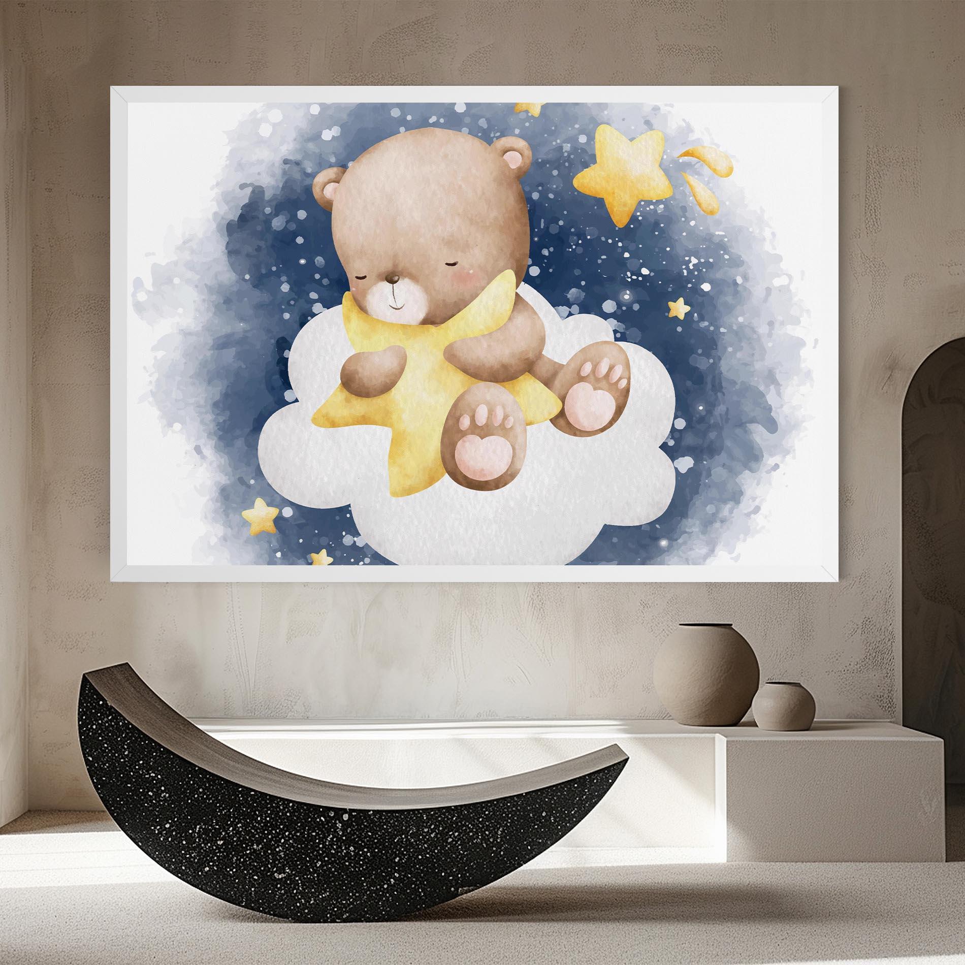 Tablou Canvas Bear Cloud Star mockup 8