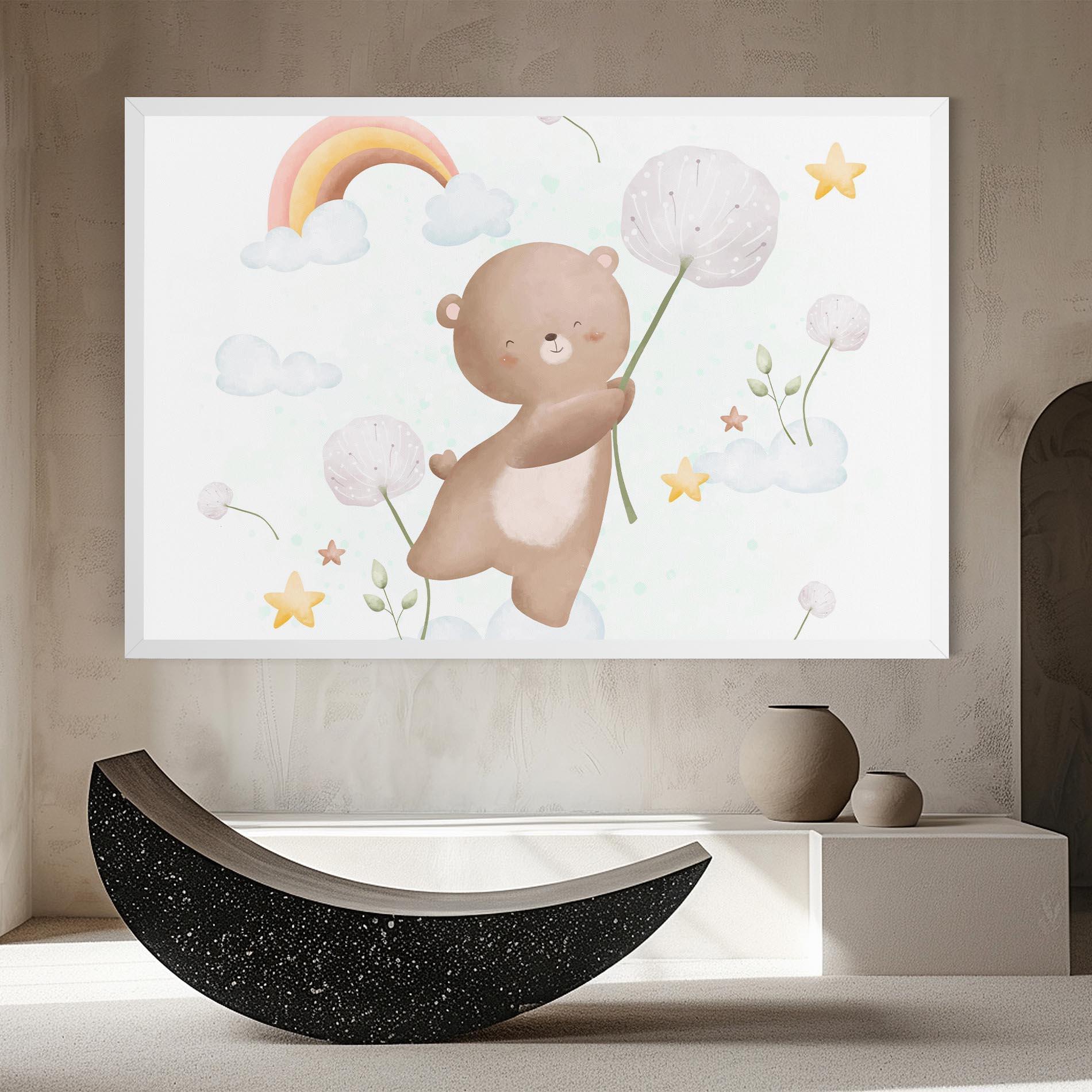 Tablou Canvas Bear Rainbow Art mockup 8