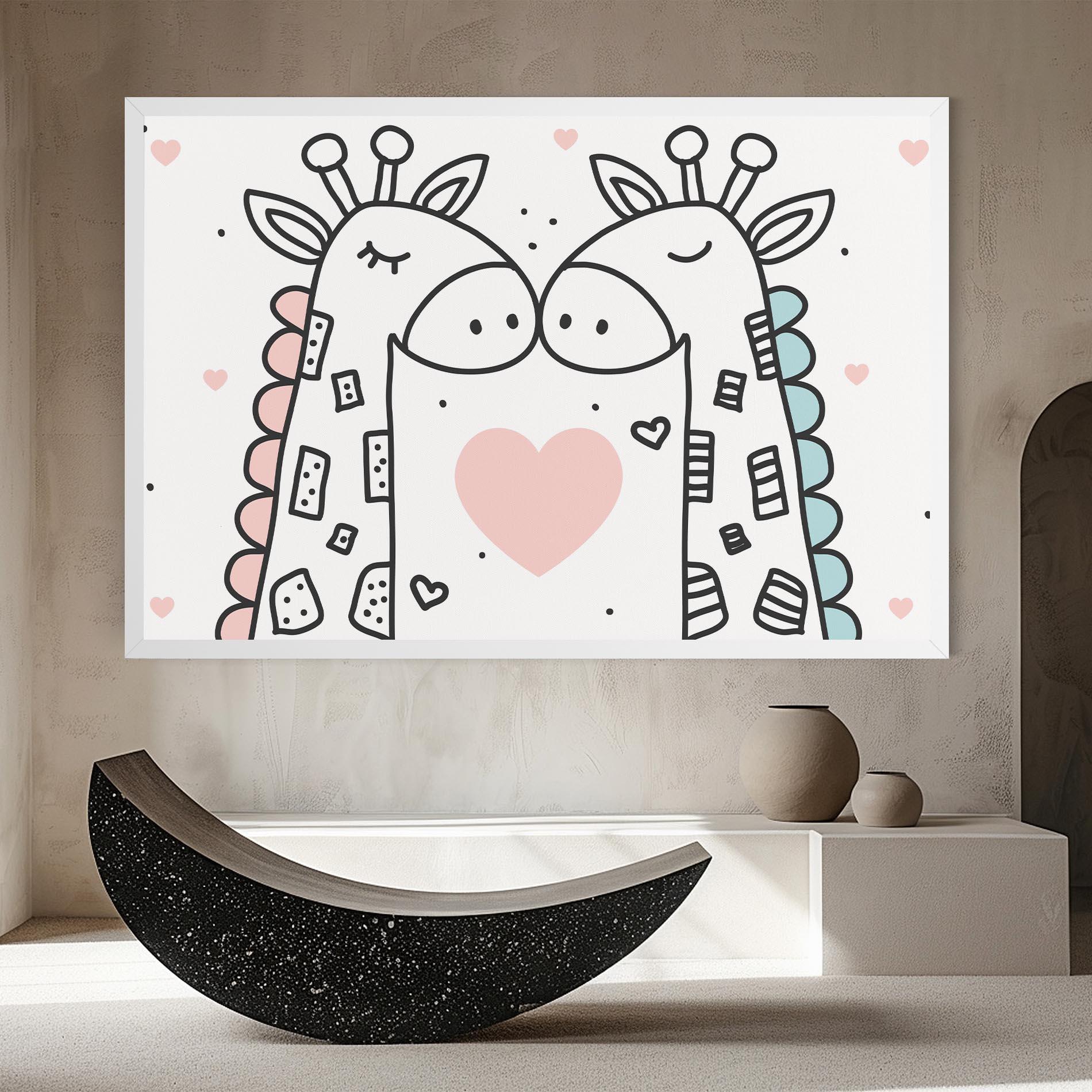 Tablou Canvas Giraffe Couple mockup 8