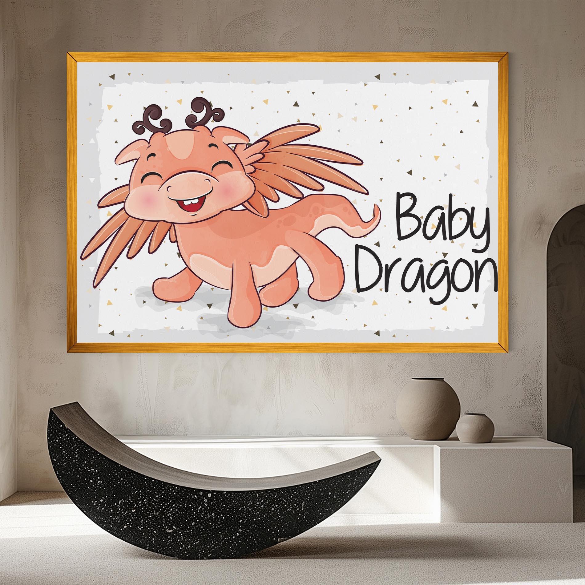 Tablou Canvas Baby Cute Dragon mockup 8