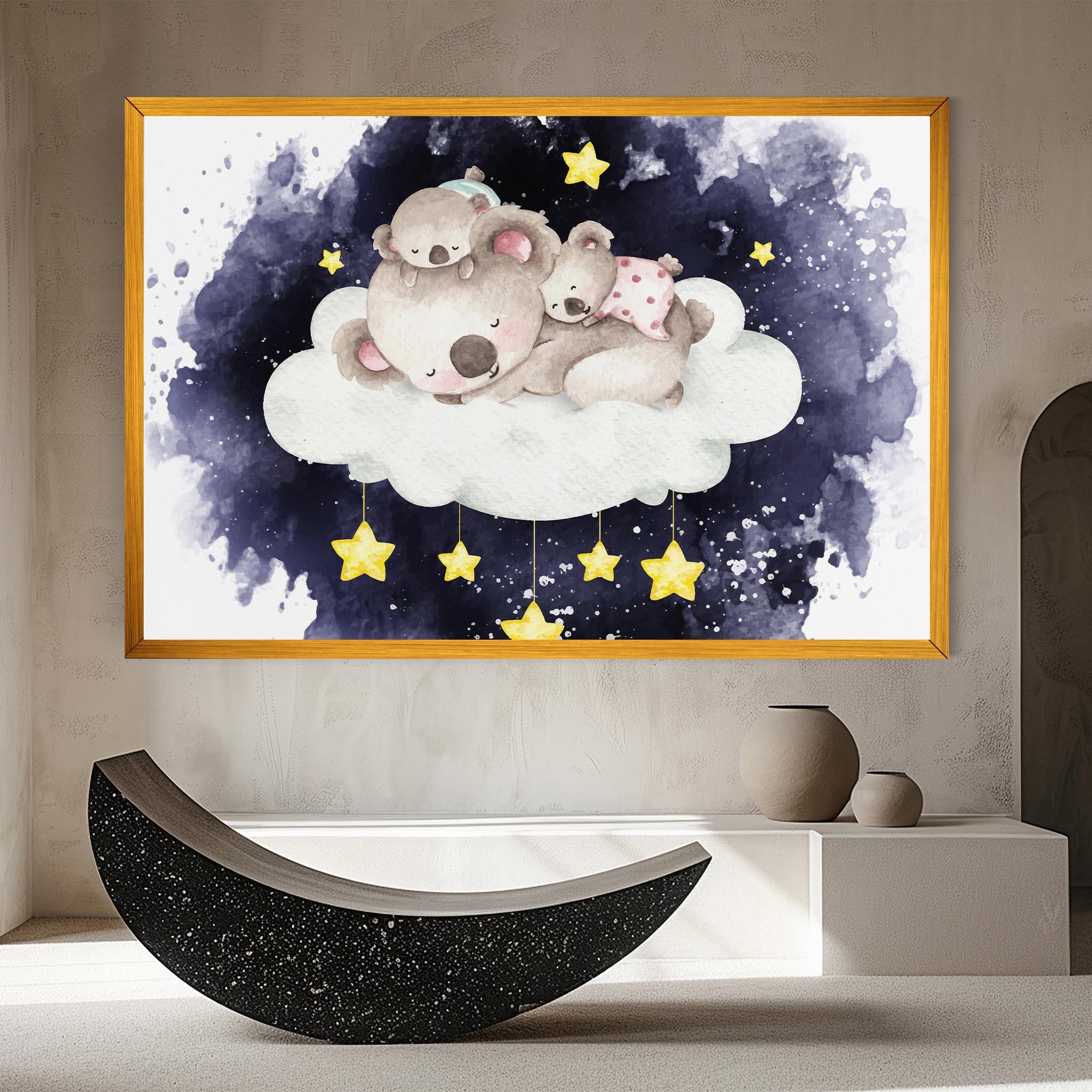 Tablou Canvas Baby Koala Sleeping mockup 8