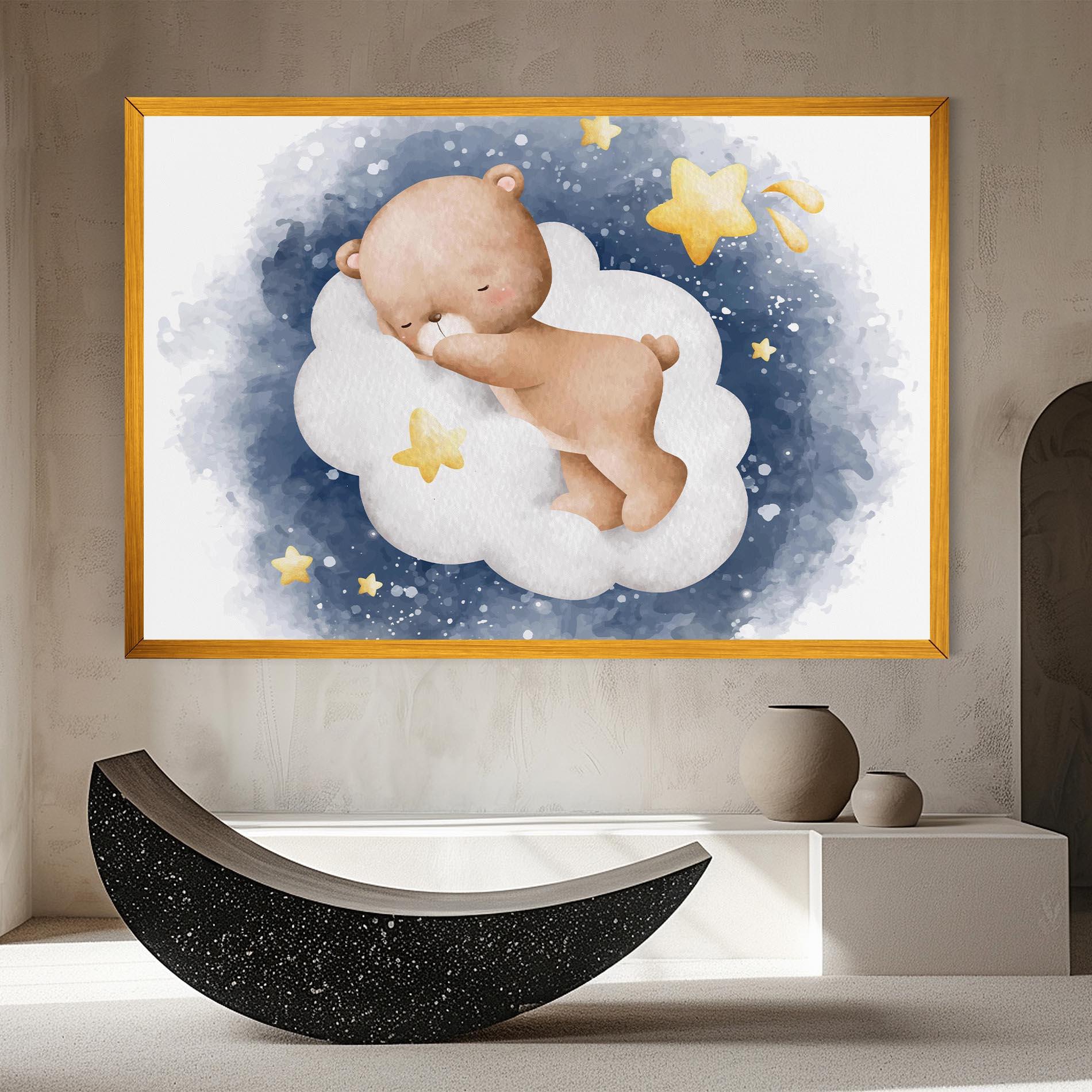 Tablou Canvas Bear Cloud Sleep mockup 8