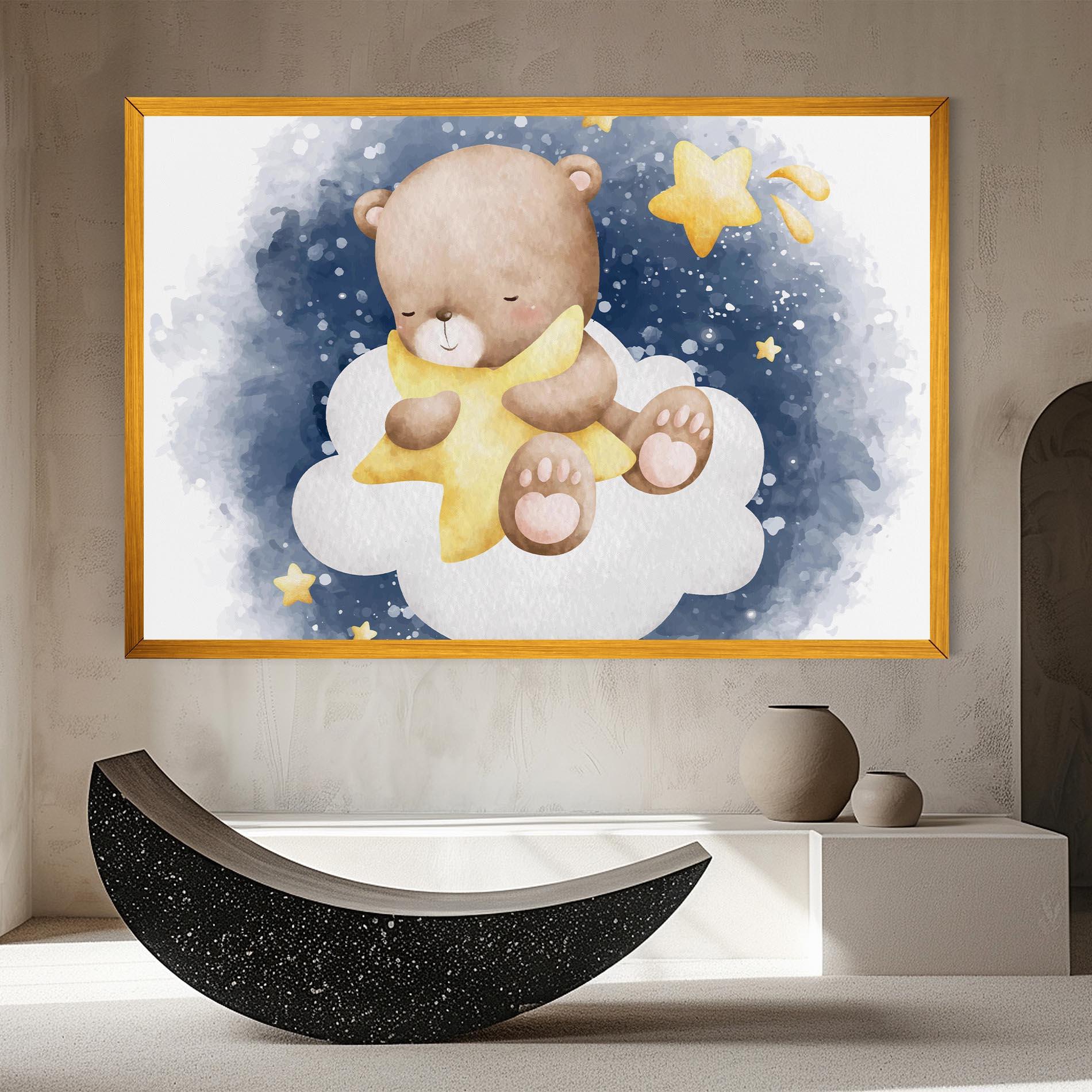 Tablou Canvas Bear Cloud Star mockup 8