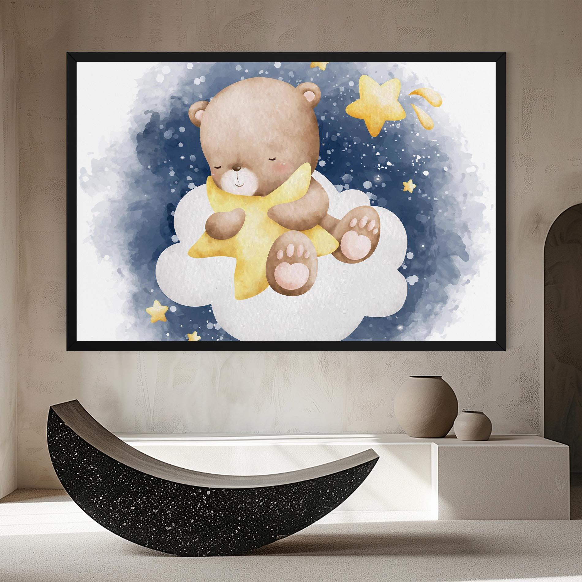 Tablou Canvas Bear Cloud Star mockup 8