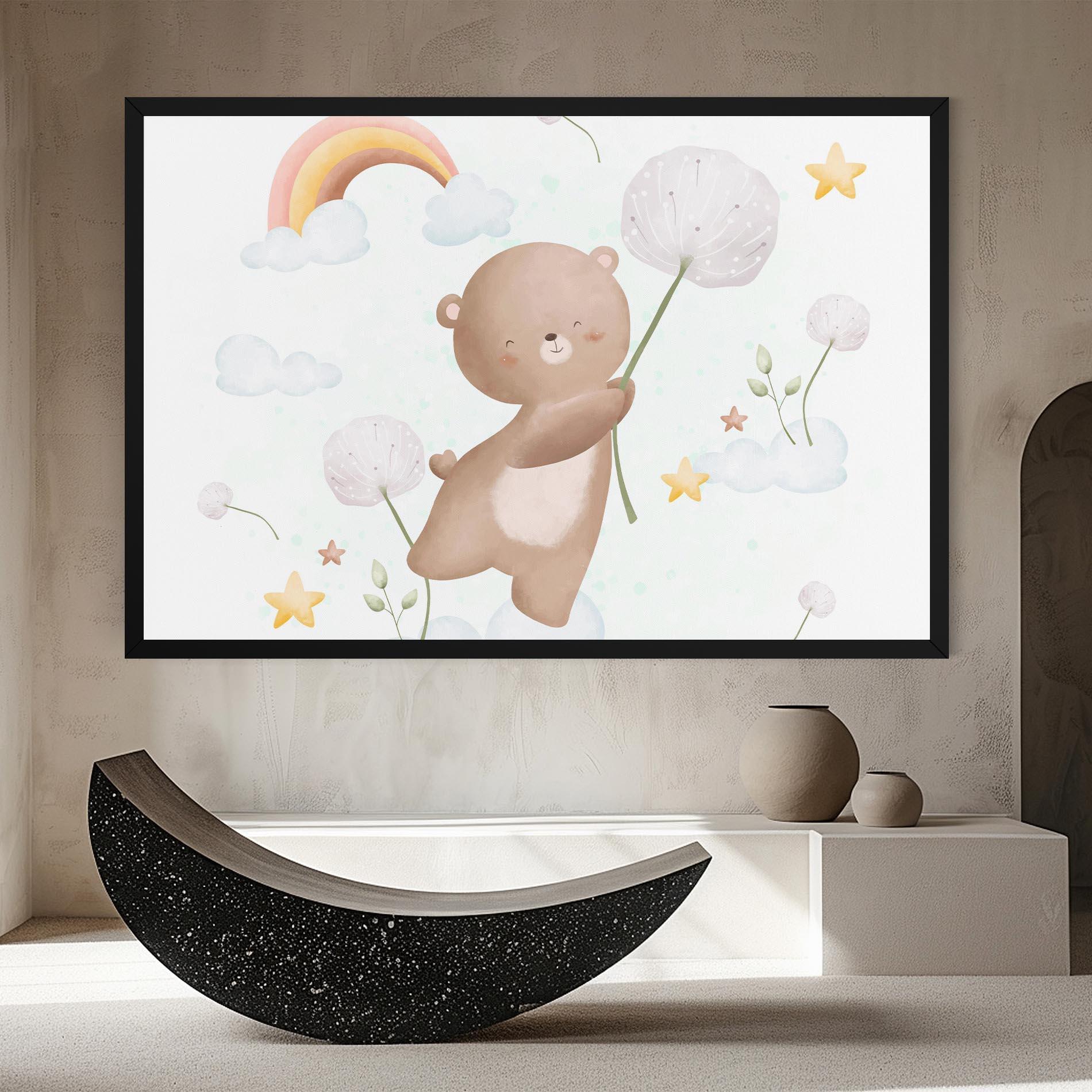 Tablou Canvas Bear Rainbow Art mockup 8