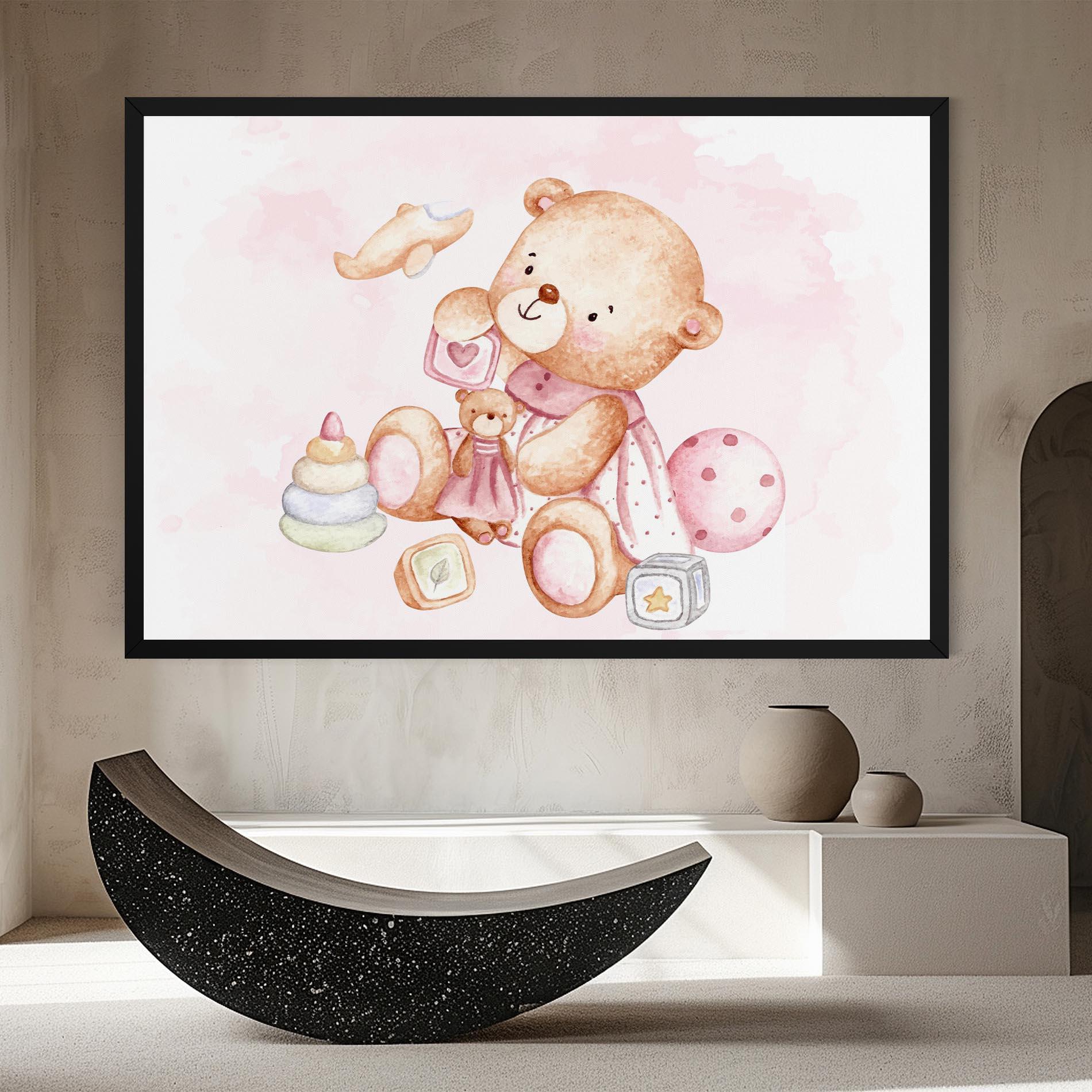 Tablou Canvas Bear With Toys mockup 8